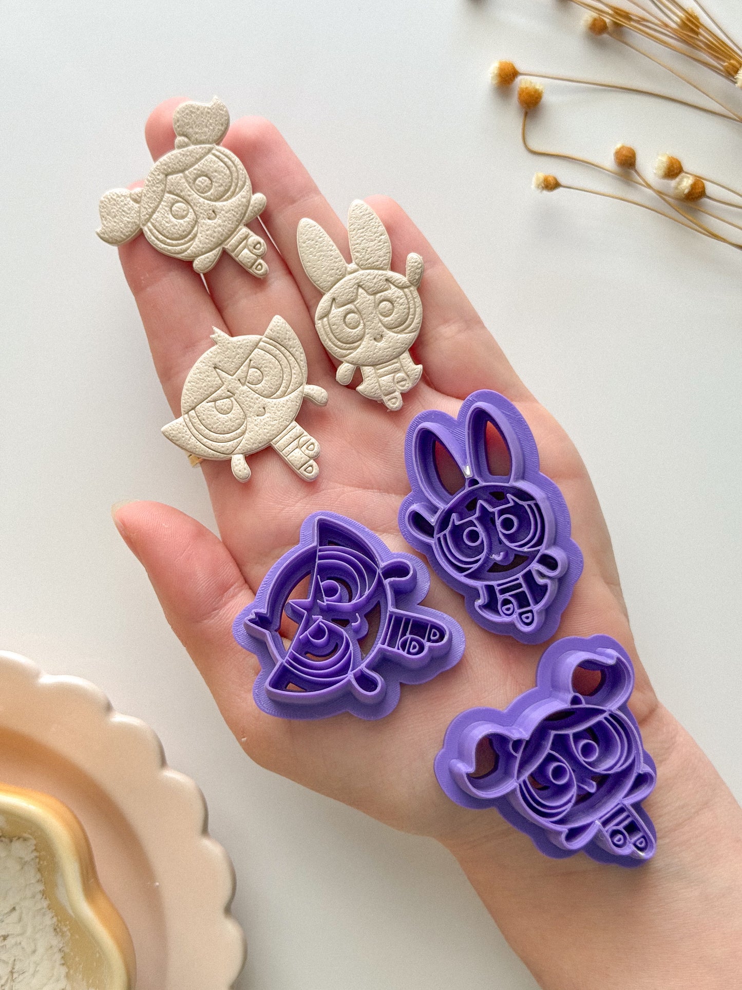 POWERPUFF GIRLS AND VILLAINS, CLAY CUTTERS, PURCHASE SEPARATELY OR TOGETHER