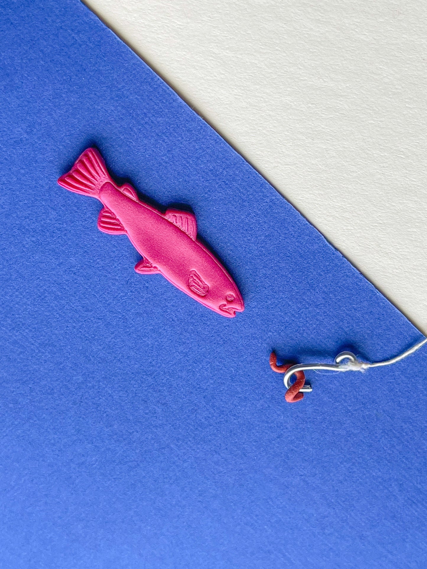 Trout Clay Cutter, Fish Clay Cutter, Summer Clay Cutter, Polymer Clay Cutters, Individual or Mirrored Set Options