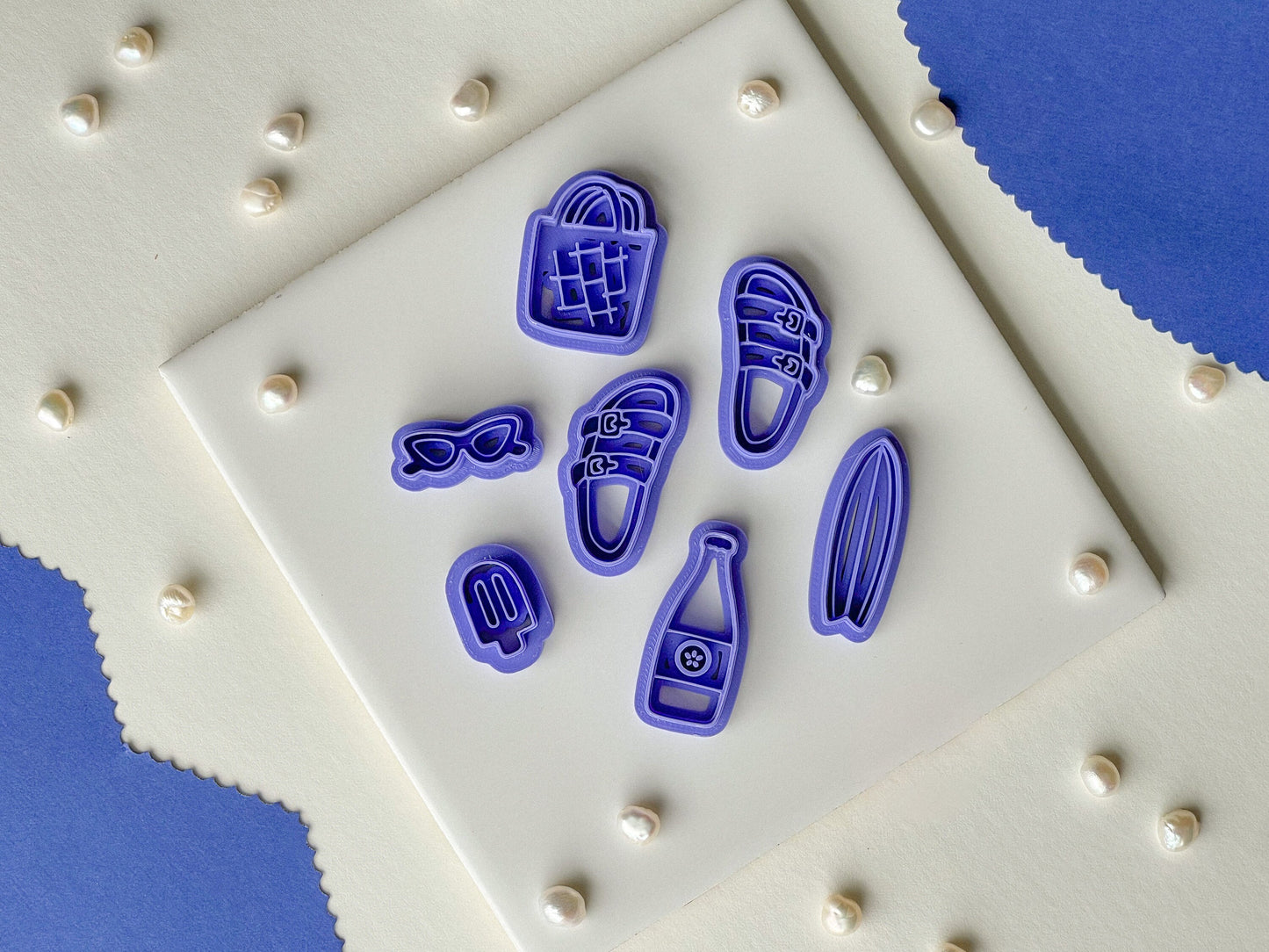 Surfboard clay cutter, Beach clay cutter, Polymer clay cutter, Ocean clay cutter, Summer Clay cutter