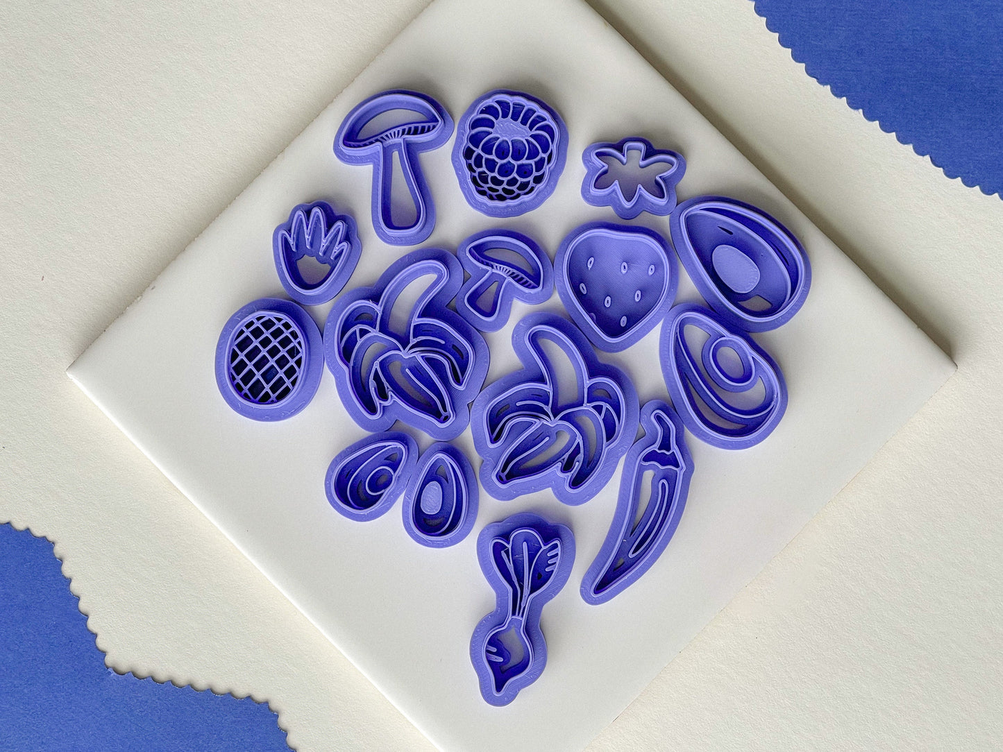Strawberry Clay Cutter, Two piece clay cutter set, Berry Clay Cutter, Polymer Clay Cutter, Fruit Clay Cutter, Summer Clay Cutters