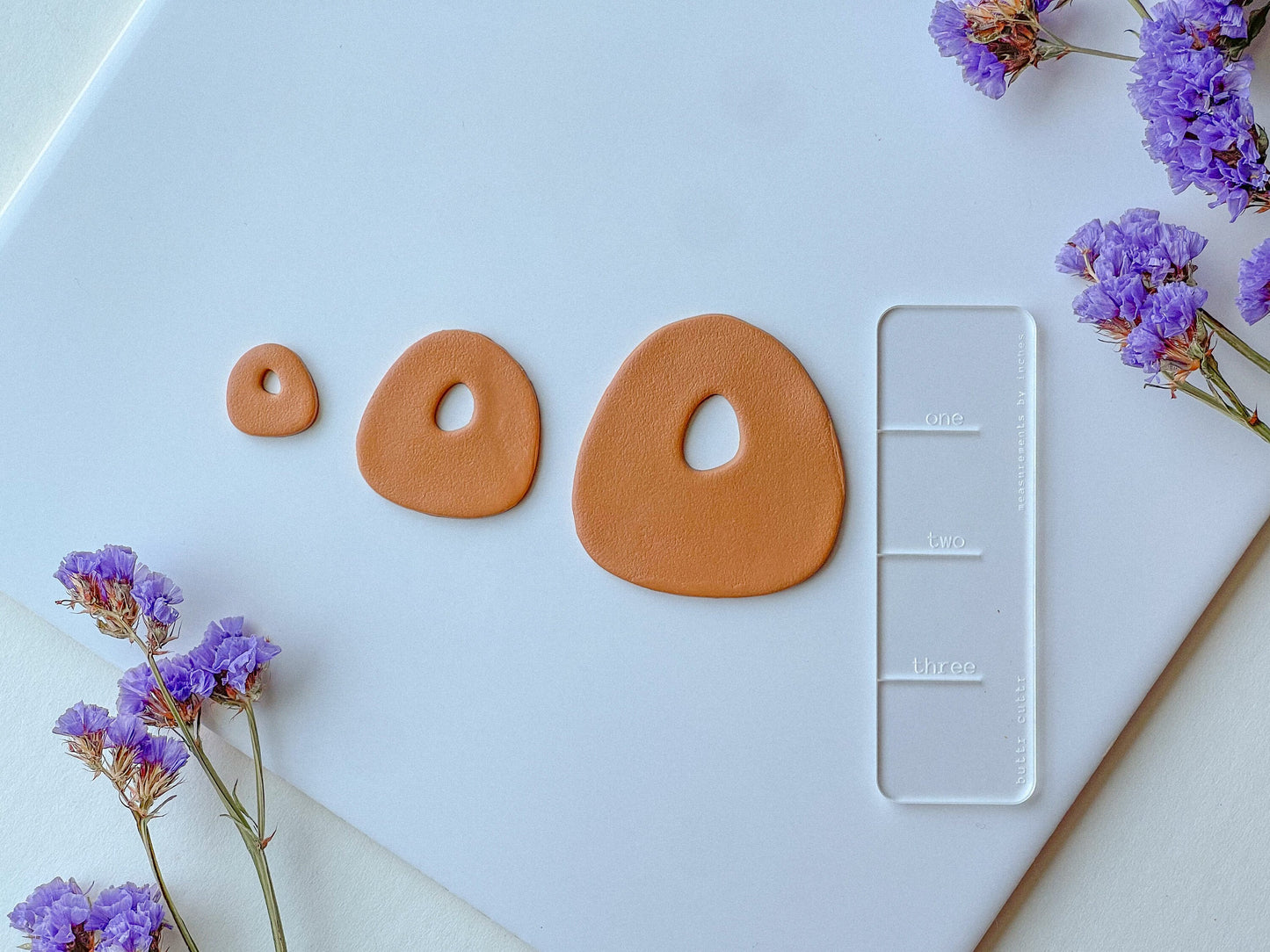 Set of 7 Donut Clay Cutters, Multiple Size Options, Polymer Clay Cutters, Individual shapes available in separate listings