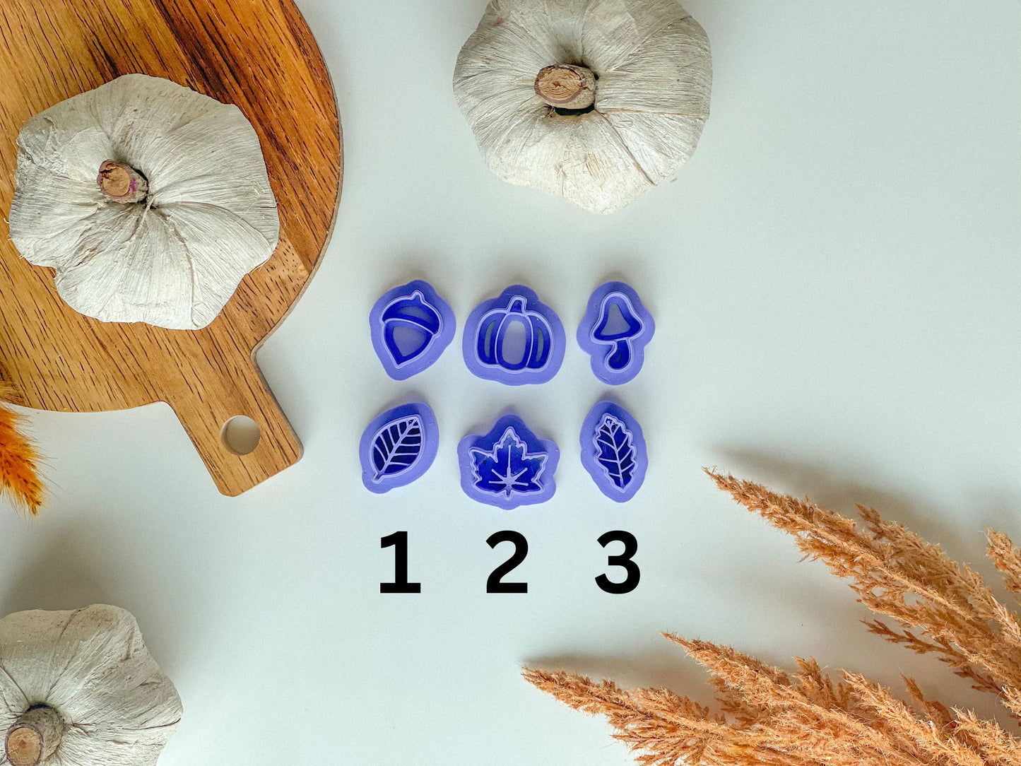 Fall Foliage Clay Cutters, Purchase as a set or Individually, Two sizes available, Stud and Dangle Cutters, Fall Polymer Clay Cutters