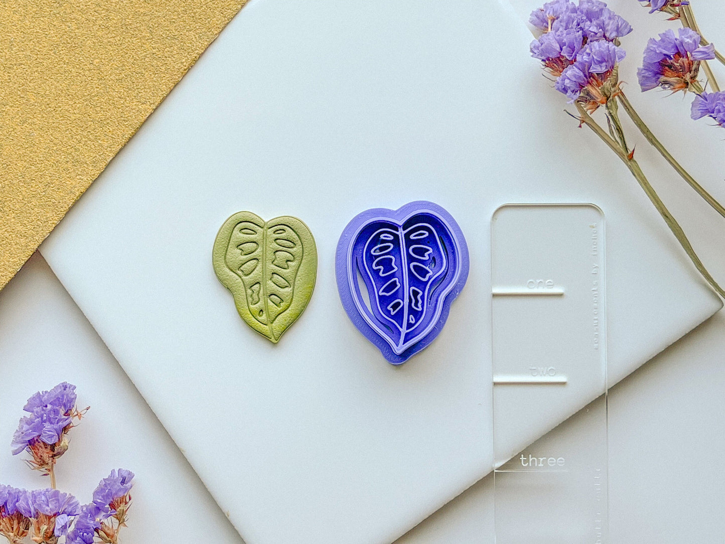 Plant Leaf Clay Cutters, Dangle and Statement sizes, Stud size available under separate listing, Polymer Clay Cutters, Botanical Clay Cutter