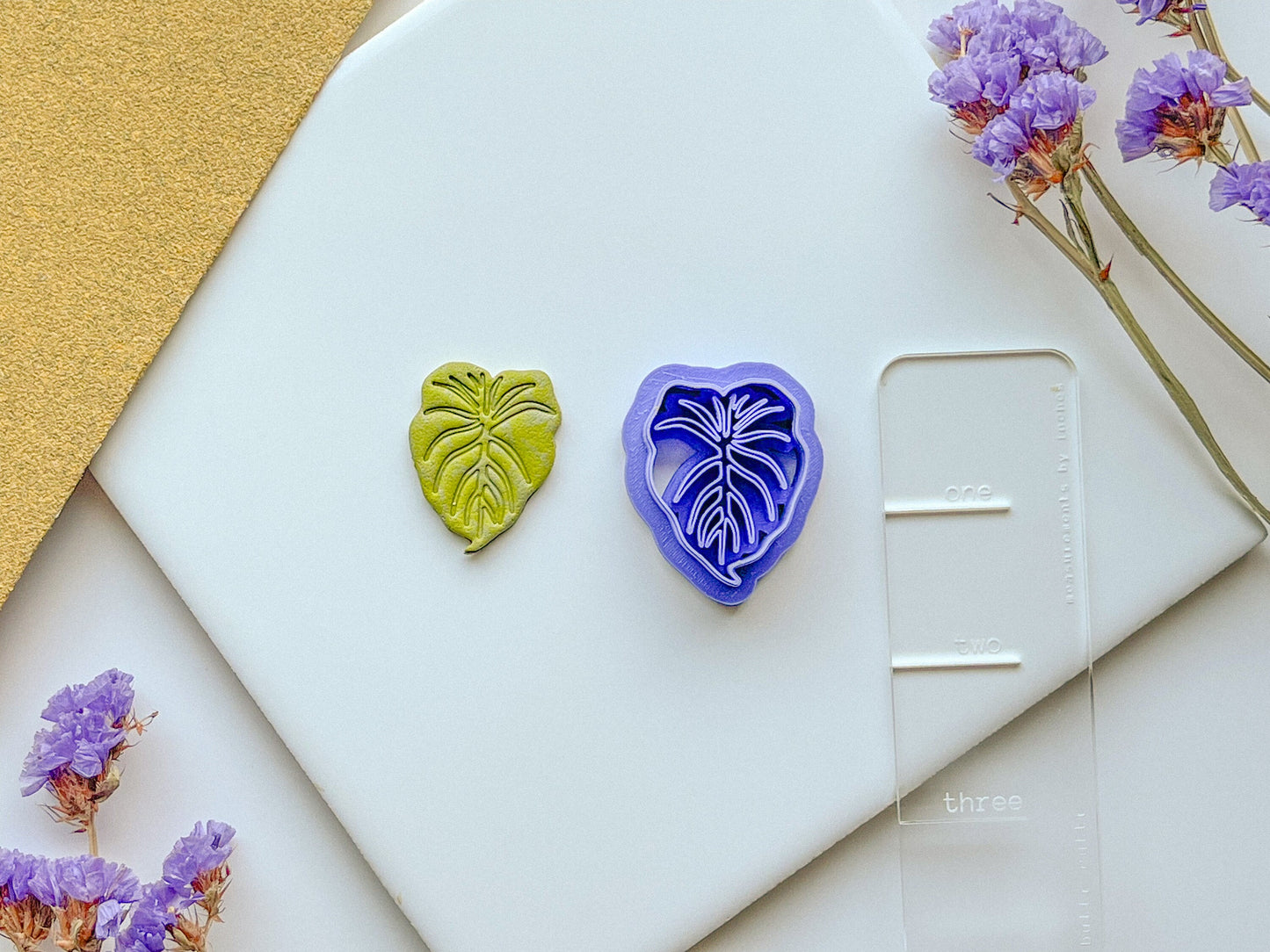 Plant Leaf Clay Cutters, Dangle and Statement sizes, Stud size available under separate listing, Polymer Clay Cutters, Botanical Clay Cutter