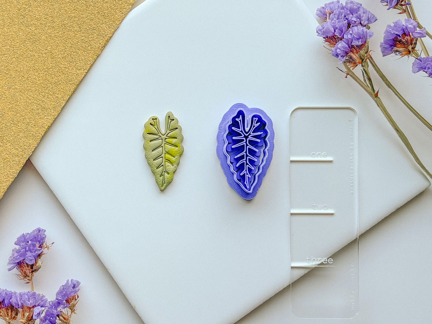 Plant Leaf Clay Cutters, Dangle and Statement sizes, Stud size available under separate listing, Polymer Clay Cutters, Botanical Clay Cutter
