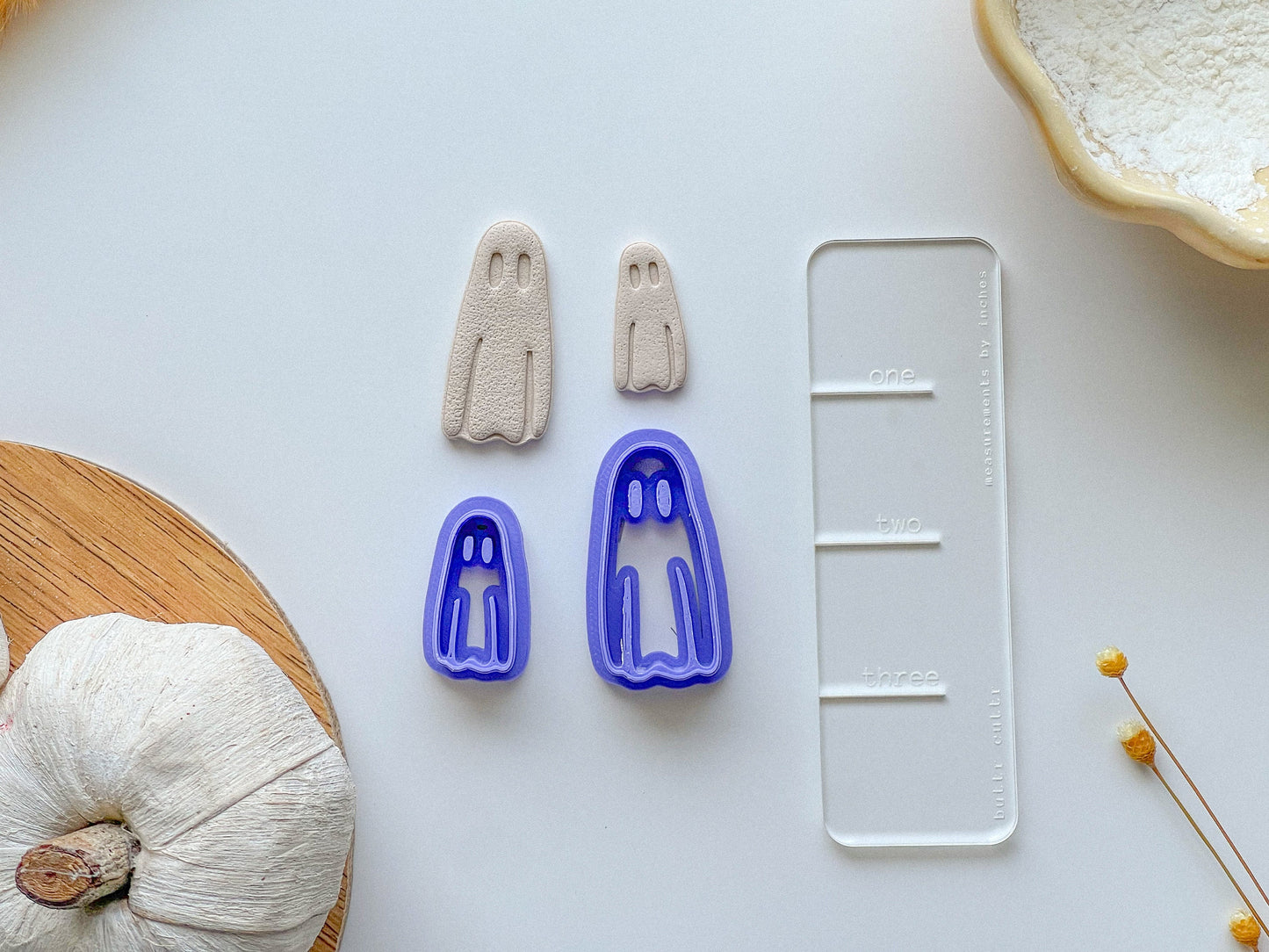 Simple Ghost clay cutter, Halloween Clay Cutter Available in Polymer Clay Cutter