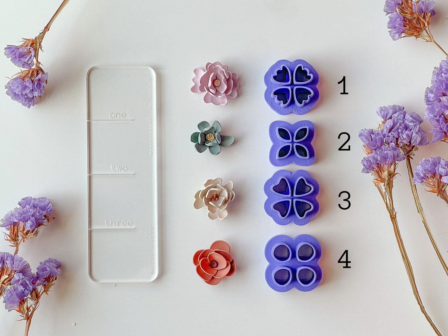 Petal Clay Cutter #3, Three different sizes available, 5mm, 8mm, 12mm, Floral Clay Cutters, More grouping options in separate listing