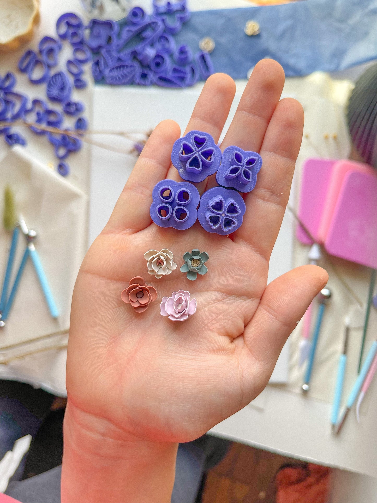Petal Clay Cutter #3, Three different sizes available, 5mm, 8mm, 12mm, Floral Clay Cutters, More grouping options in separate listing