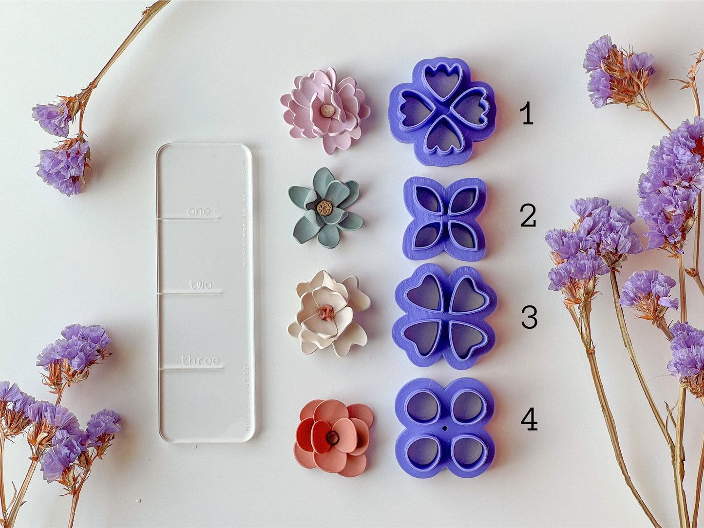 Petal Clay Cutter #3, Three different sizes available, 5mm, 8mm, 12mm, Floral Clay Cutters, More grouping options in separate listing