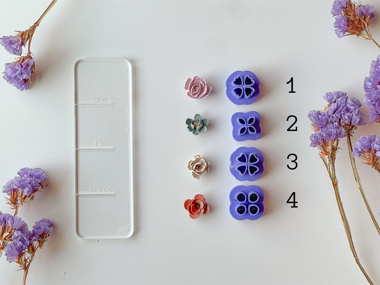Petal Clay Cutter #3, Three different sizes available, 5mm, 8mm, 12mm, Floral Clay Cutters, More grouping options in separate listing