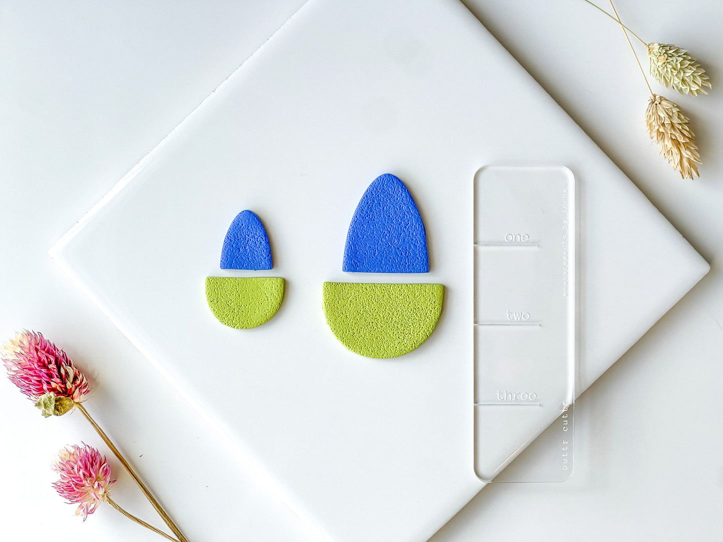ORGANIC NO 1 & 13, Polymer Clay Cutter, Two piece set, Two size options, Arch clay cutter, Dome, Half-Circle
