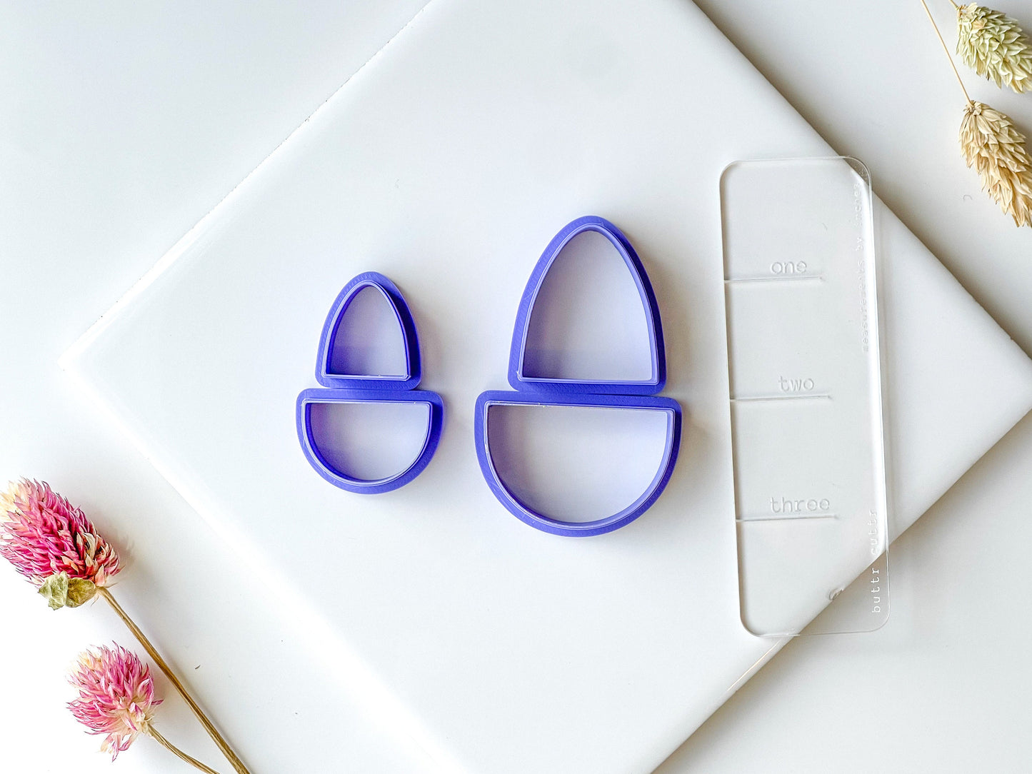 ORGANIC NO 1 & 13, Polymer Clay Cutter, Two piece set, Two size options, Arch clay cutter, Dome, Half-Circle
