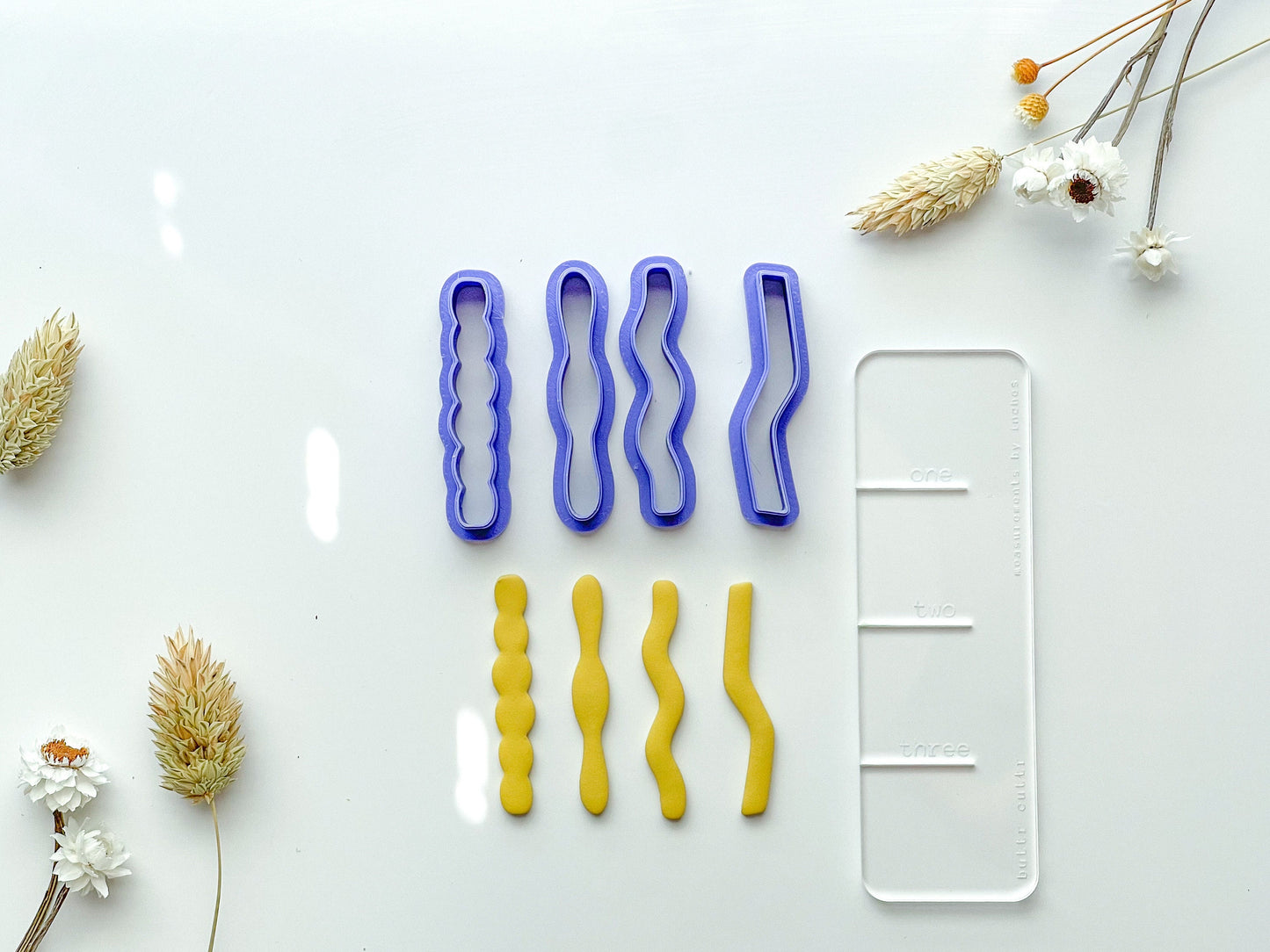 Long Funky Dangle Clay Cutter set, Set of Four, Polymer Clay Cutter, Funky Clay Cutter, Strong PLA Tough, Dangle Clay Cutters