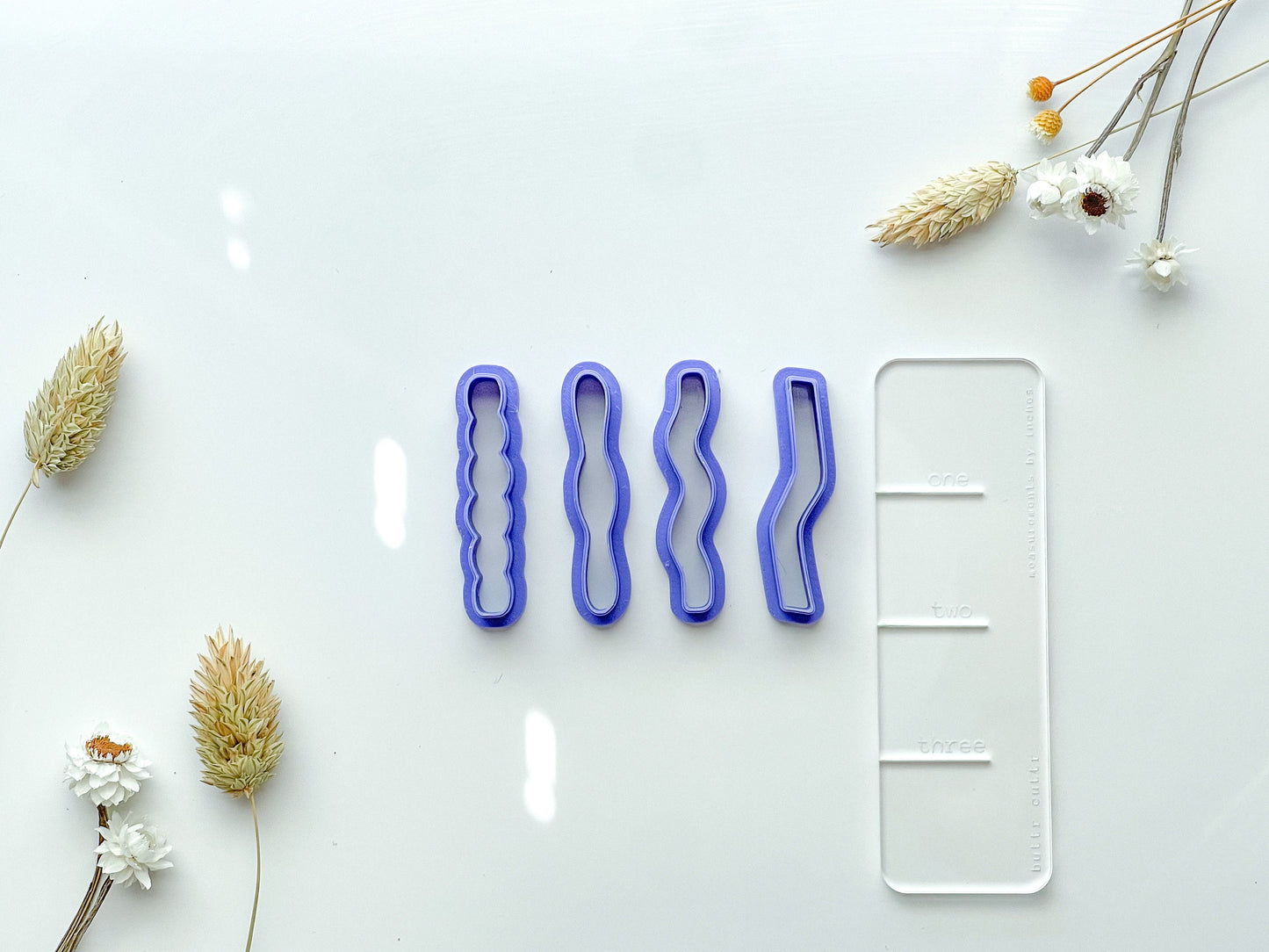 Long Funky Dangle Clay Cutter set, Set of Four, Polymer Clay Cutter, Funky Clay Cutter, Strong PLA Tough, Dangle Clay Cutters