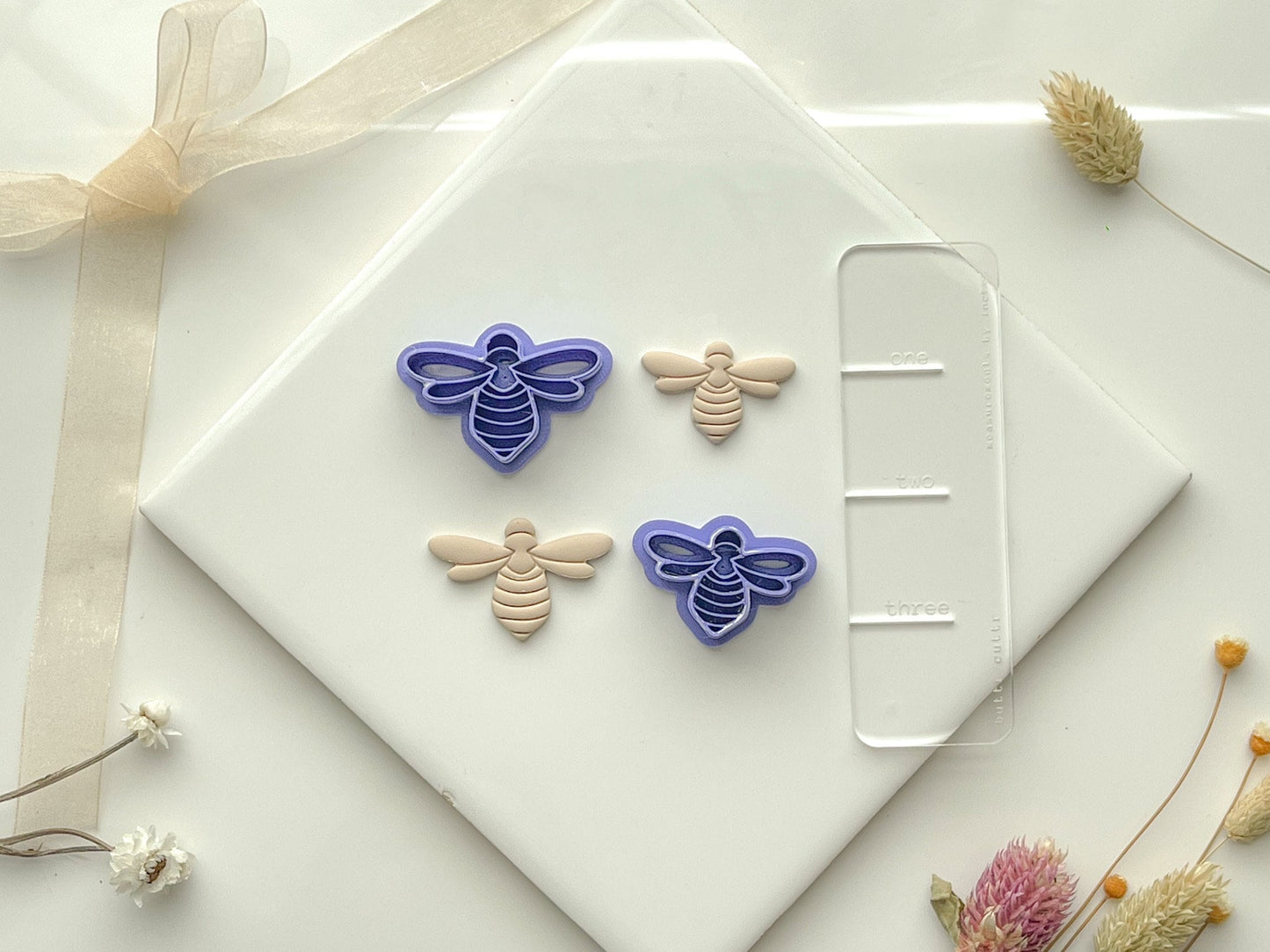 Bumble bee Clay Cutter, Polymer Clay Cutter, Two Size Options