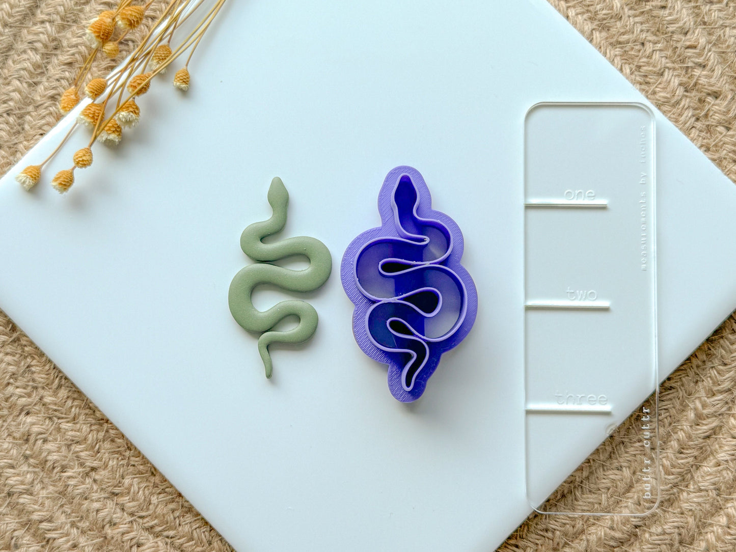 Snake Clay Cutter, Two Sizes Available, Single or Mirrored Set, Polymer Clay Cutter, Western Clay Cutter