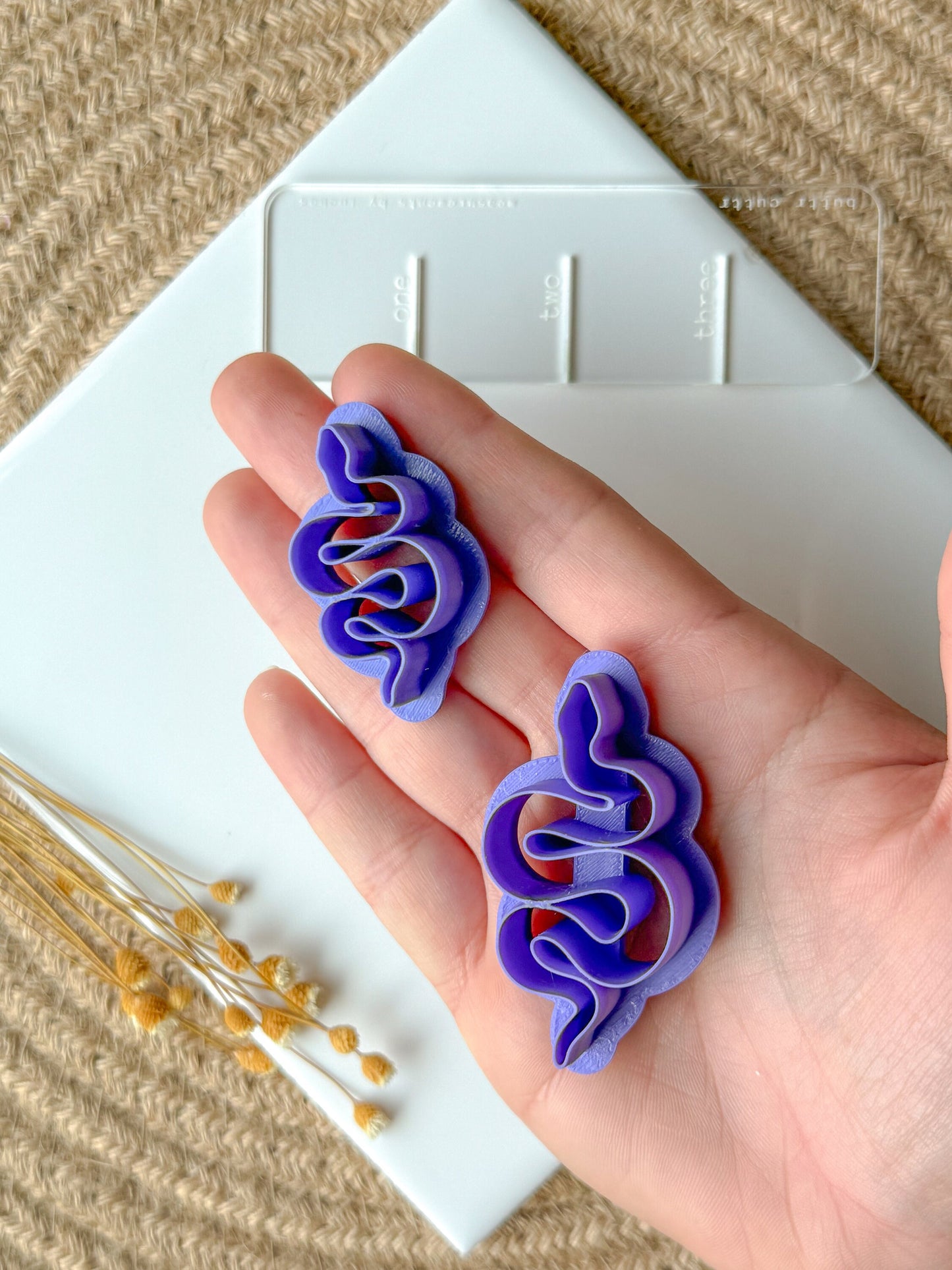 Snake Clay Cutter, Two Sizes Available, Single or Mirrored Set, Polymer Clay Cutter, Western Clay Cutter