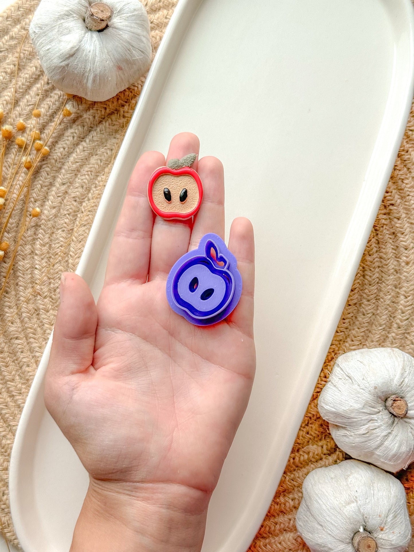 Apple Clay Cutter, Multiple sizes, Fall Clay Cutter, Polymer Clay Cutter
