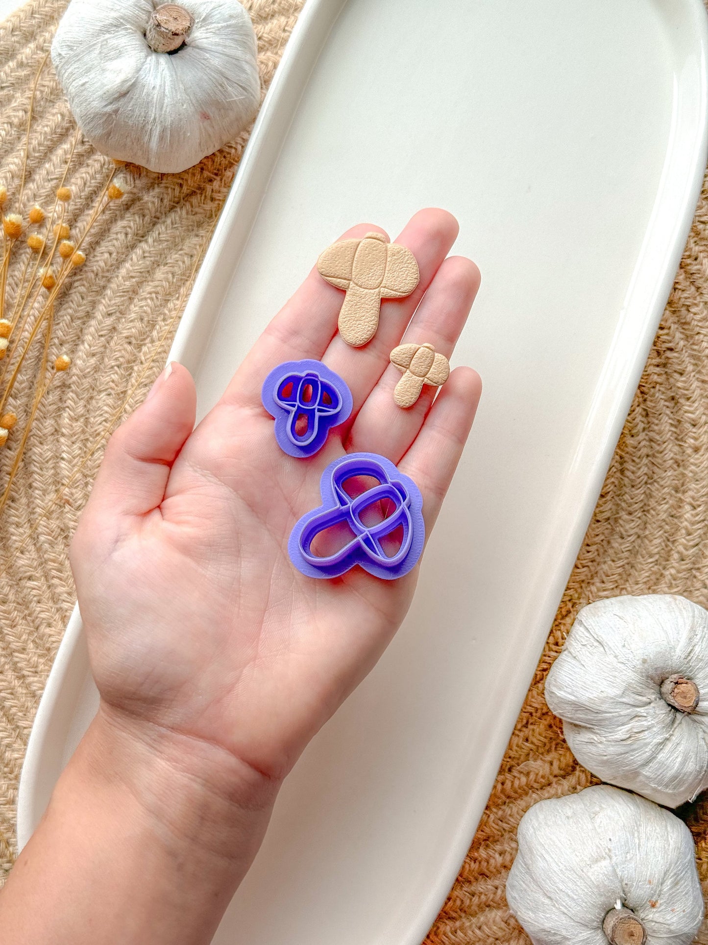 Pumpkin Mushroom Clay Cutter, Multiple sizes, Fall Clay Cutter, Polymer Clay Cutter