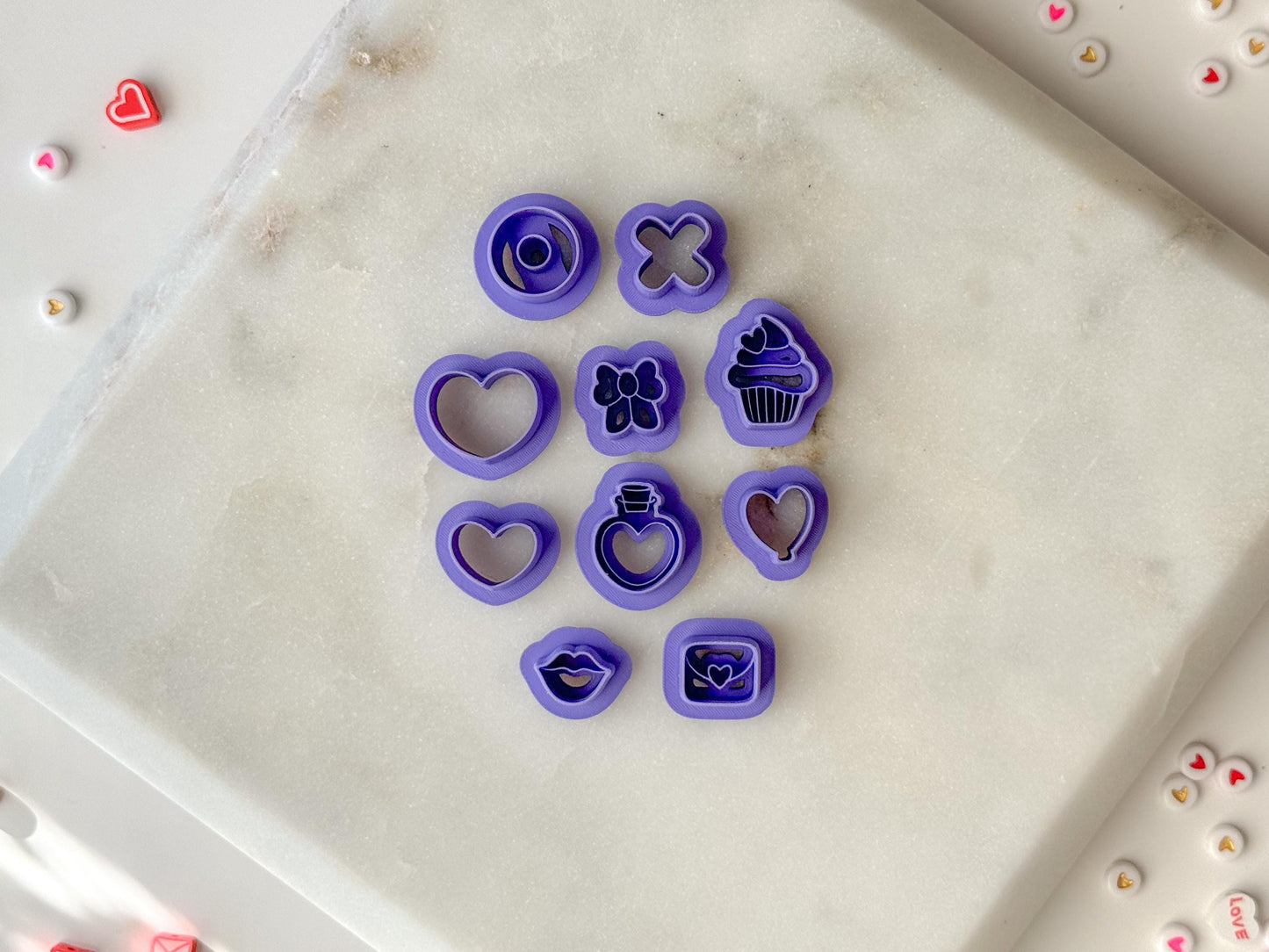 Valentines Stud Clay Cutters, Approximately .5” , Purchase as bundle or separately, Larger size Options available through separate listings