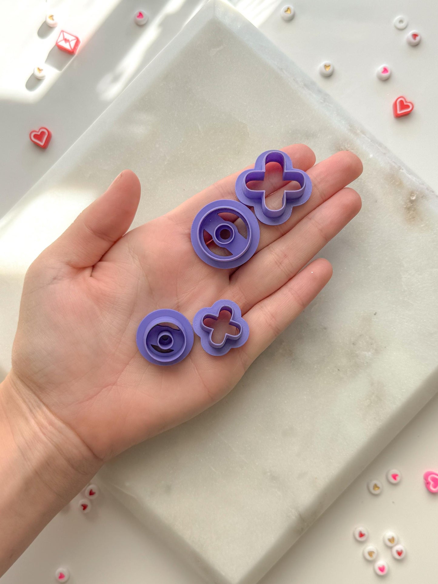 X and O Clay Cutter, Polymer Clay Cutter, Two Size Options, Two piece Set, Valentines Clay Cutter