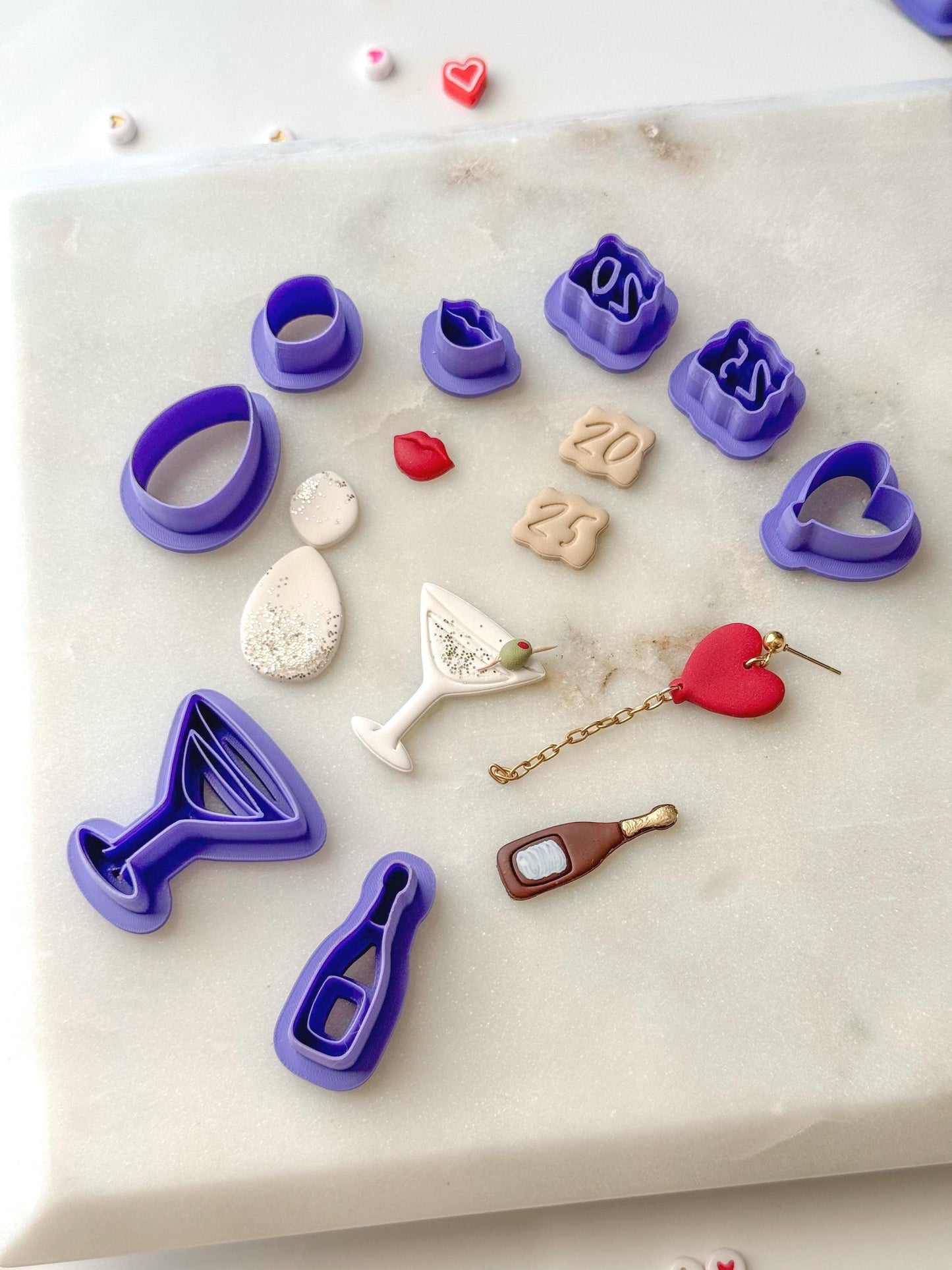 2025 New Years Clay Cutters, Purchase Individually or as a Set, Polymer Clay Cutter, New Years Clay Cutters