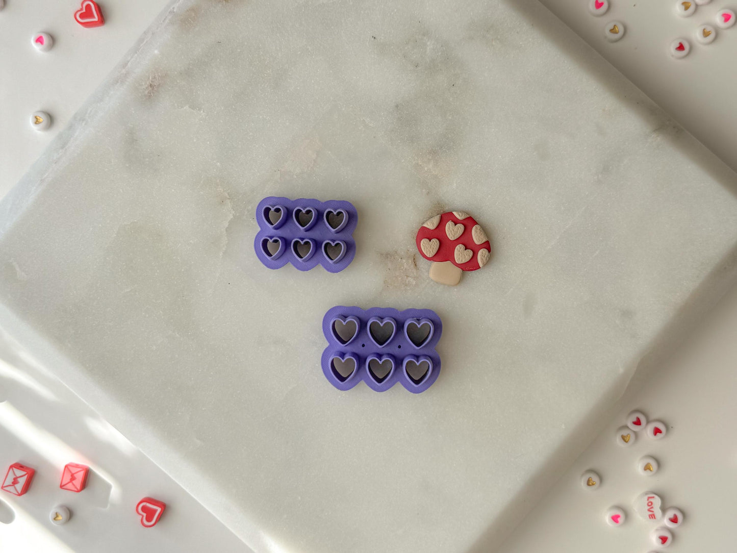 Micro Heart Clay Cutter, Polymer Clay Cutter, Two Size Options, 6mm and 8mm, Valentines Clay Cutter