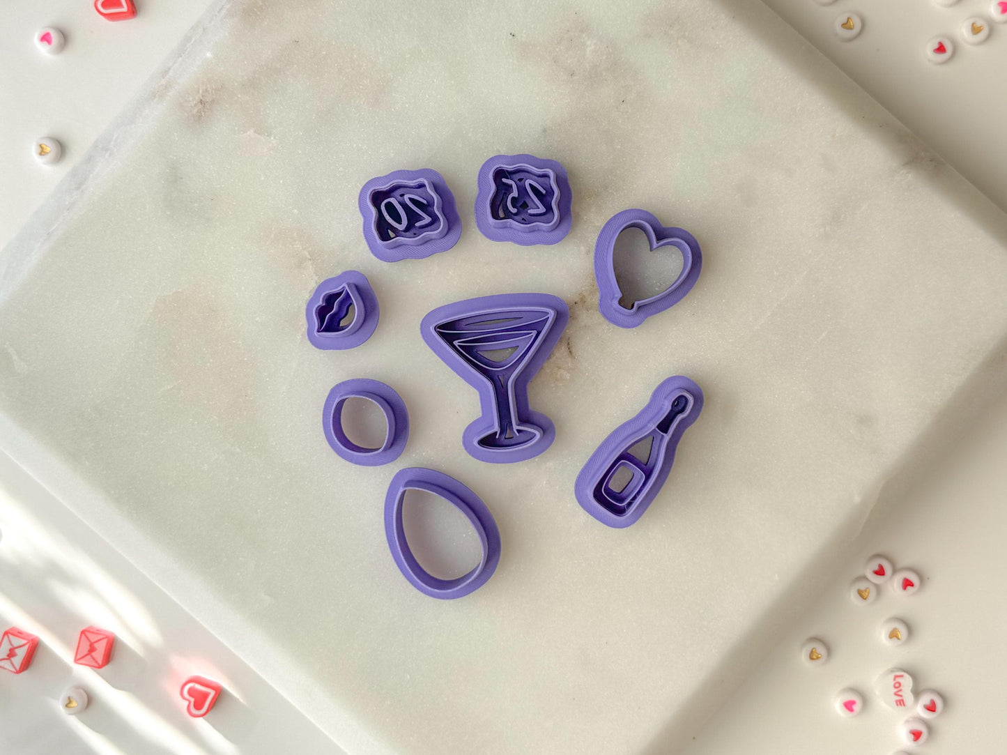 2025 New Years Clay Cutters, Purchase Individually or as a Set, Polymer Clay Cutter, New Years Clay Cutters