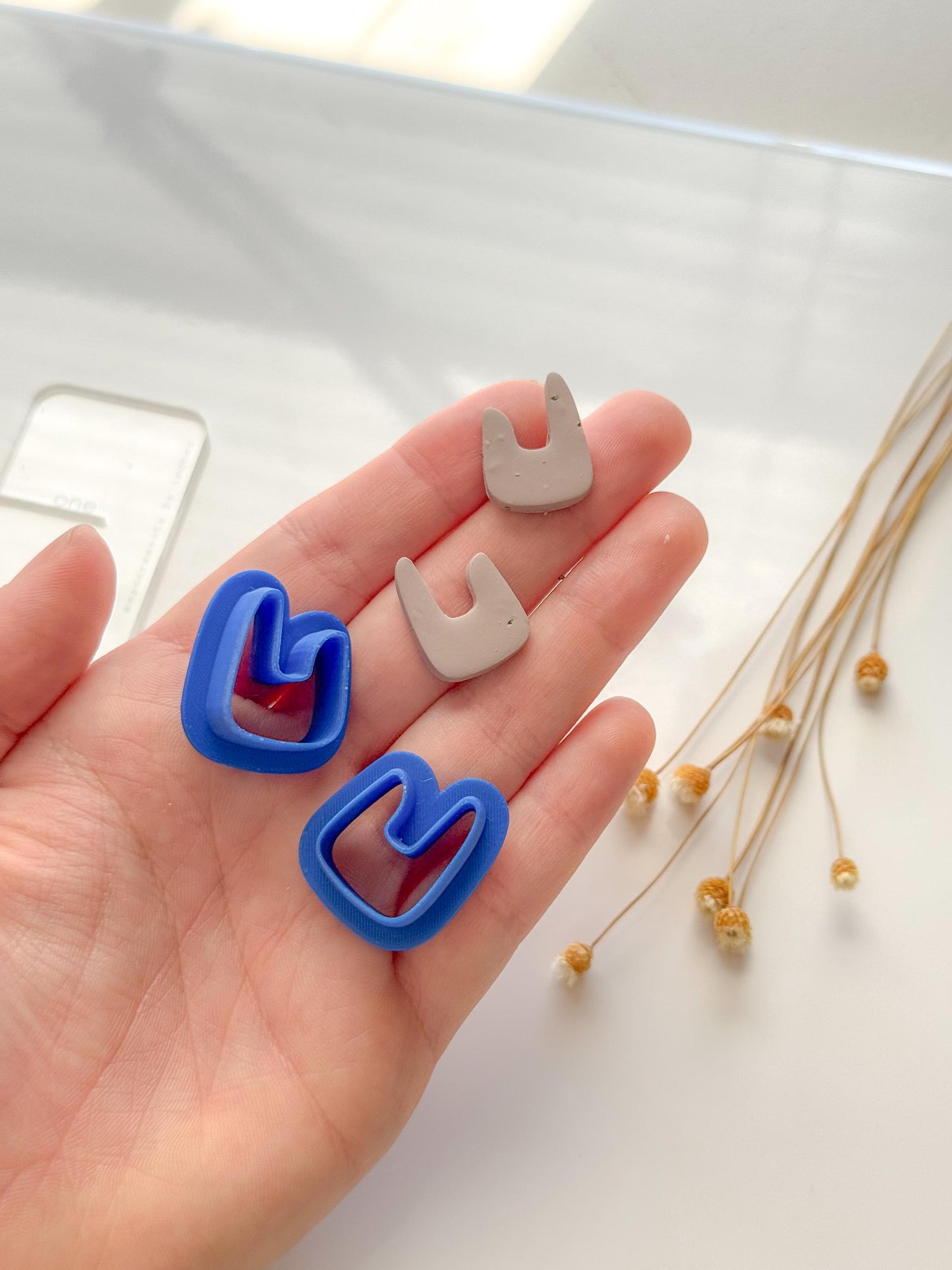 U Hoop Huggie Clay Cutter | MIRRORED SET | Polymer Clay Cutter | Organic Clay Cutter |