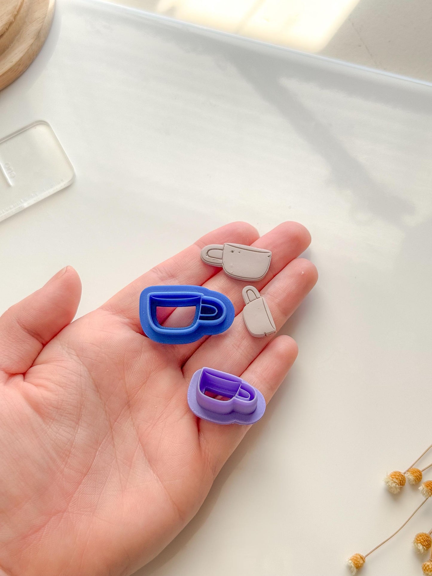 LATTE MUG Clay Cutter | Coffee Cup Clay Cutter | Polymer Clay Cutter | Mirrored Options | Coffee Cutter | Spring Cutters | Summer Cutters