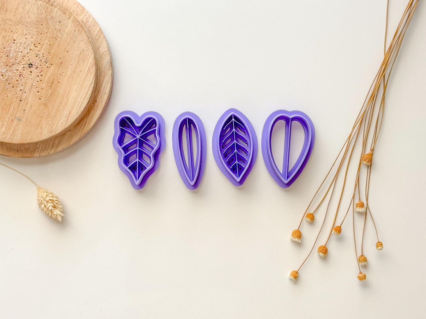Plant Leaf Clay Cutters | Houseplant Clay Cutters | Dangle and stud Size Options | Polymer Clay Cutters | Botanical Clay Cutter | Spring