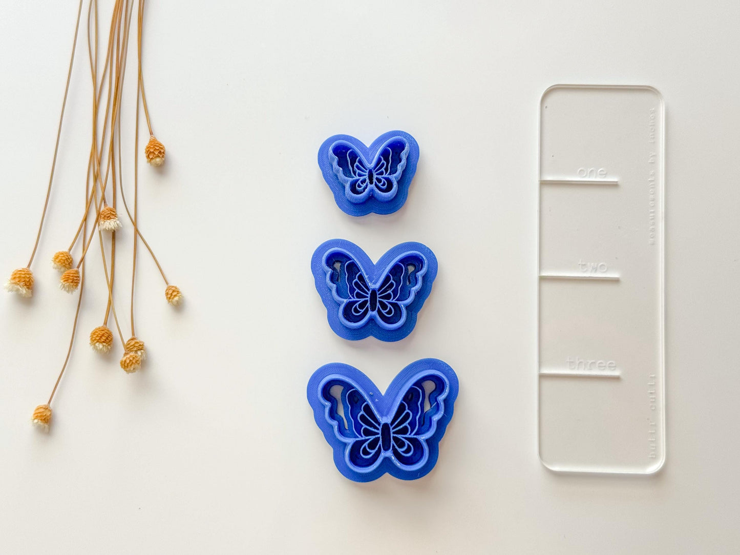 Cute Butterfly Embossed Clay Cutter | Polymer Clay Cutter | Two Size Options | Spring Cutters | Summer Cutters