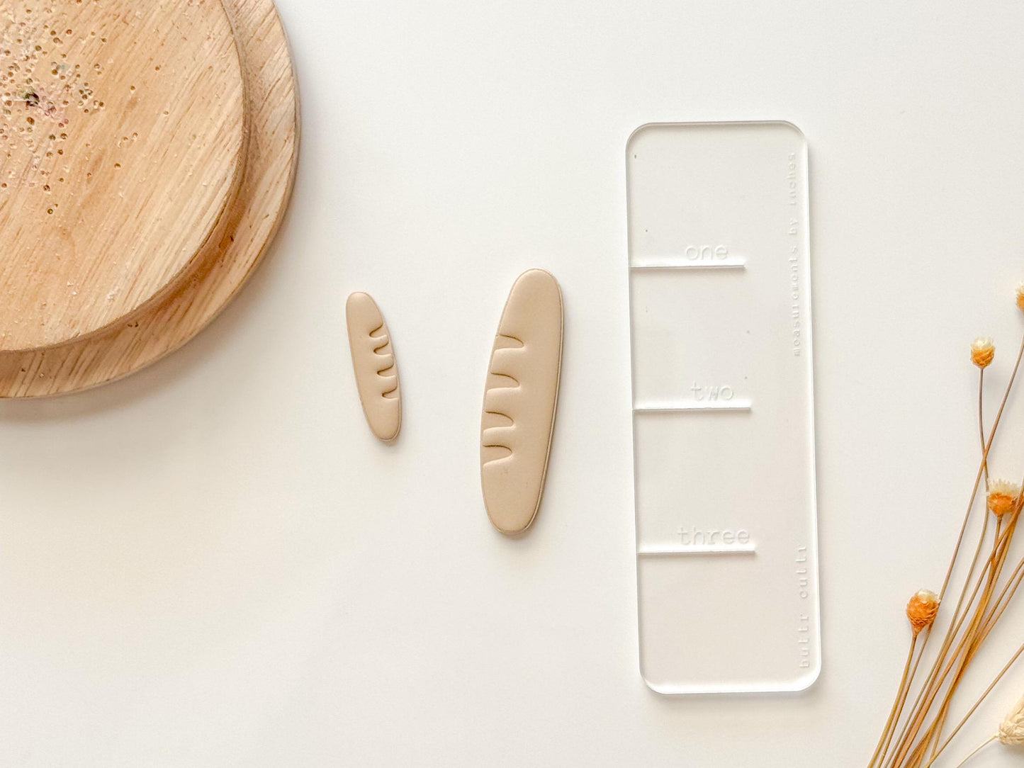 Baguette Embossed Clay Cutter | Polymer Clay Cutter | Bread Clay Cutter | Spring Cutters | Bakery Clay Cutter | Coffee Shop Clay cutter