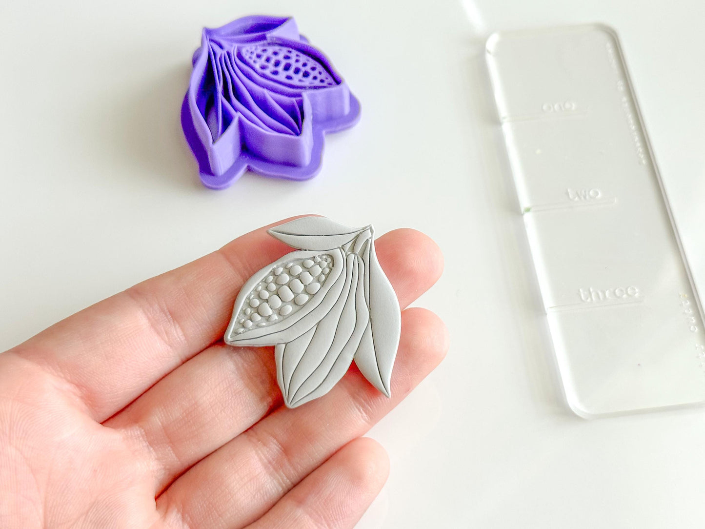 Cacao Pod Polymer Clay Cutter β 3D Printed Chocolate Plant Cutter β Cacao Clay Jewelry Tool