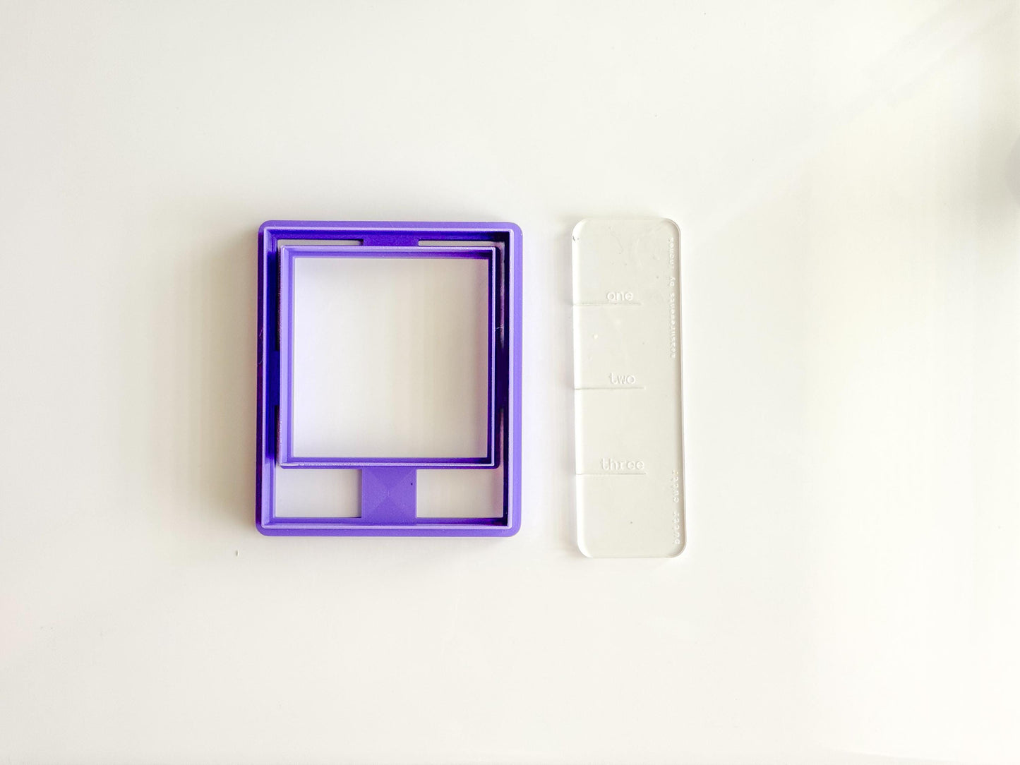Polaroid Frame Clay Cutter – 3D Printed Polymer Clay Tool – Retro Picture Frame Cutter