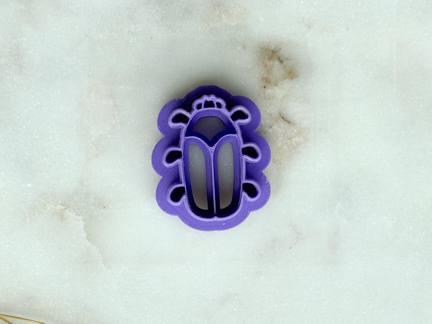 Beetle Polymer Clay Cutter | Gothic Bug Scarab Clay Cutter | 3D Printed Embossed Cutter for Jewelry