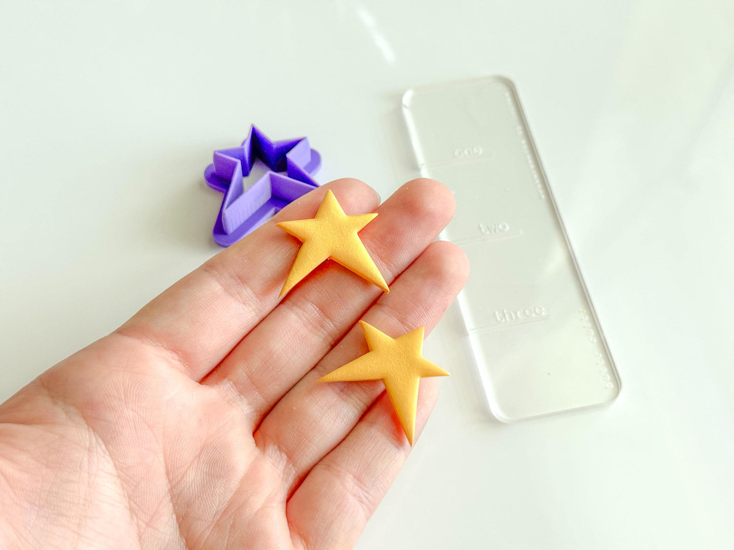 Star Polymer Clay Cutter – 3D Printed Clay Earring Tool – Celestial Starburst Jewelry Cutter