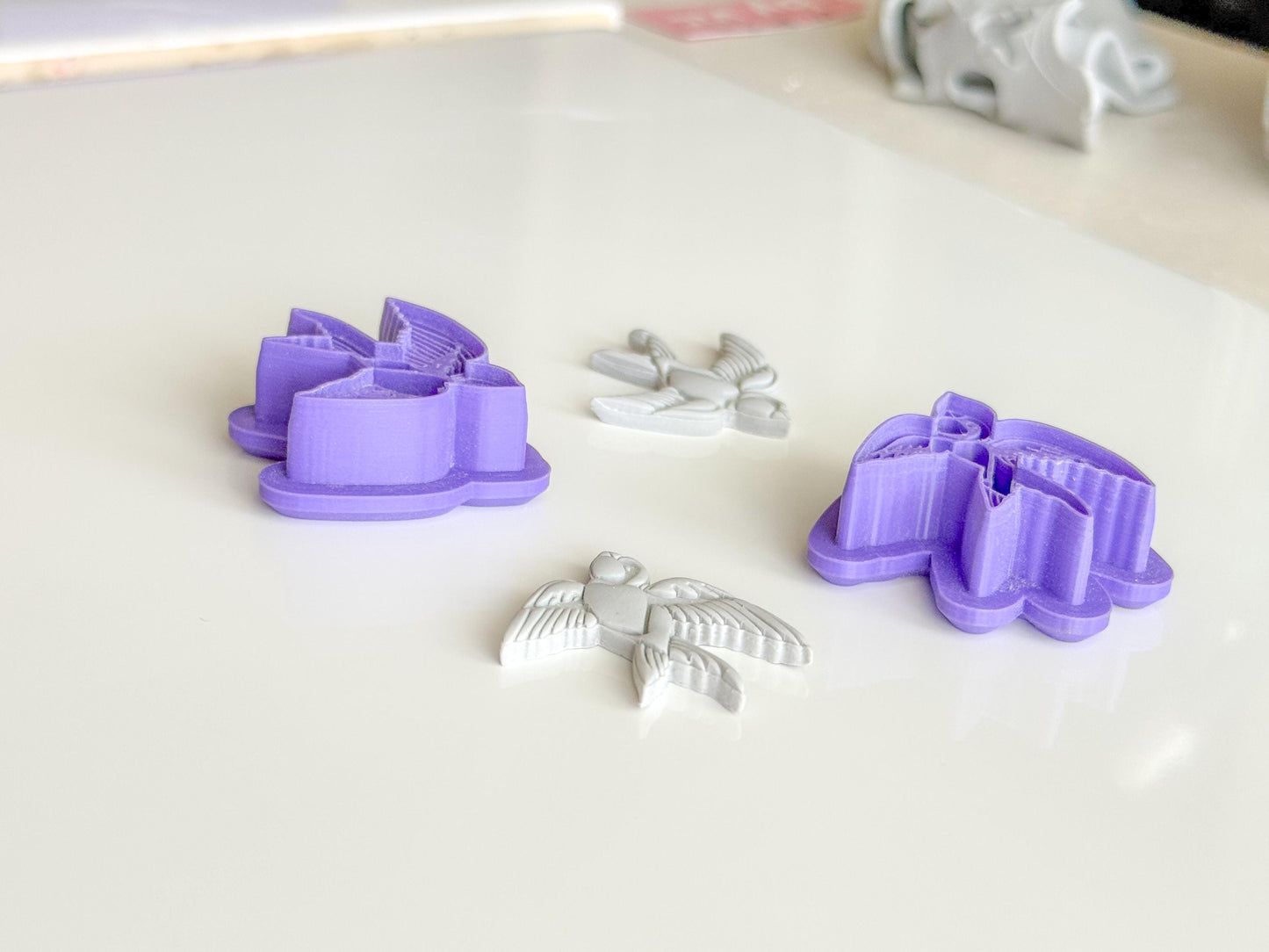 Swallow Bird Clay Cutter β 3D Printed Polymer Clay Cutter β Flying Bird Earring Tool β Tattoo Style Clay Mold