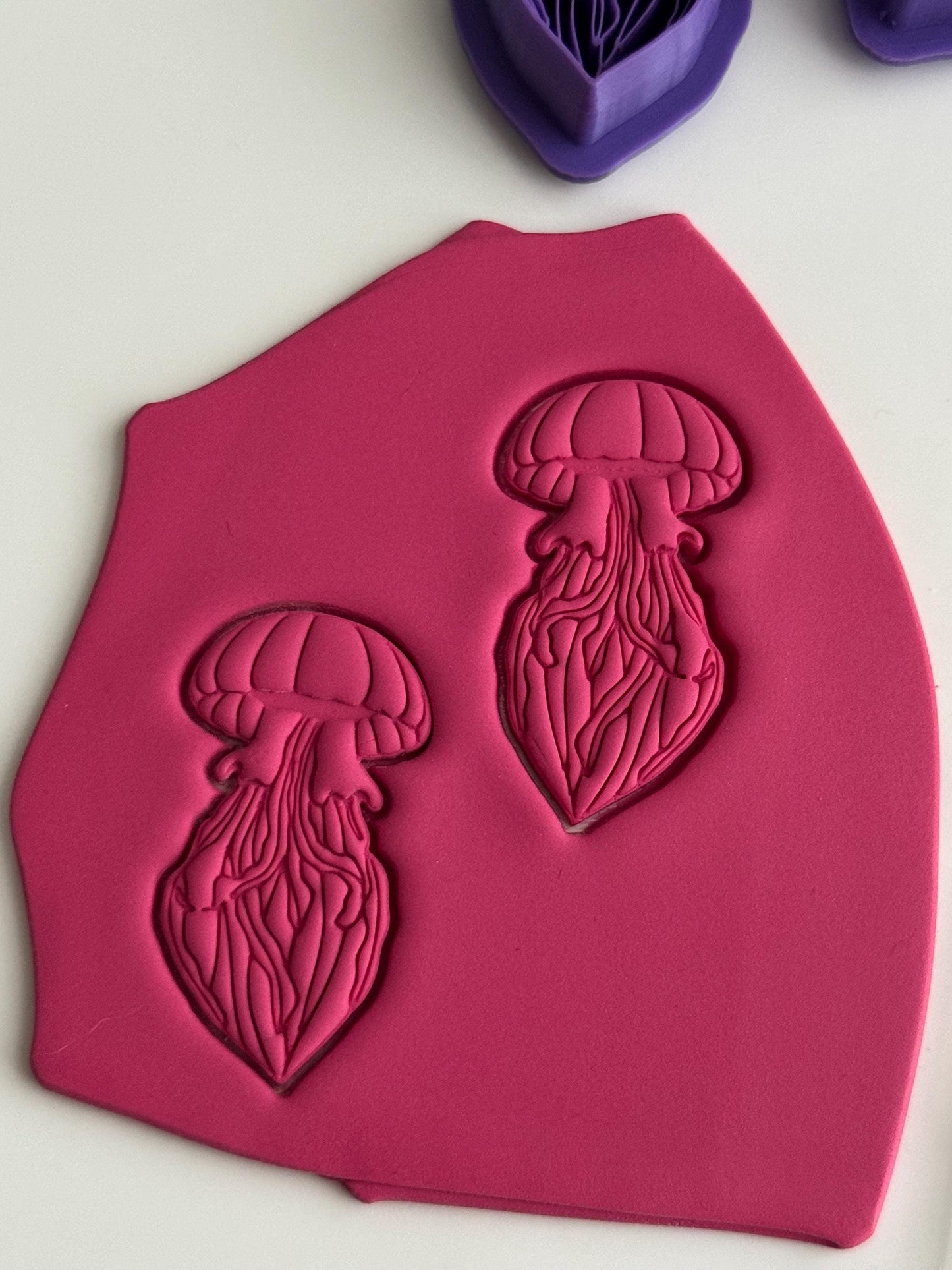Jellyfish Polymer Clay Cutter β 3D Printed Ocean Clay Tool β Underwater Earring Mold β Sea Life Clay Cutter