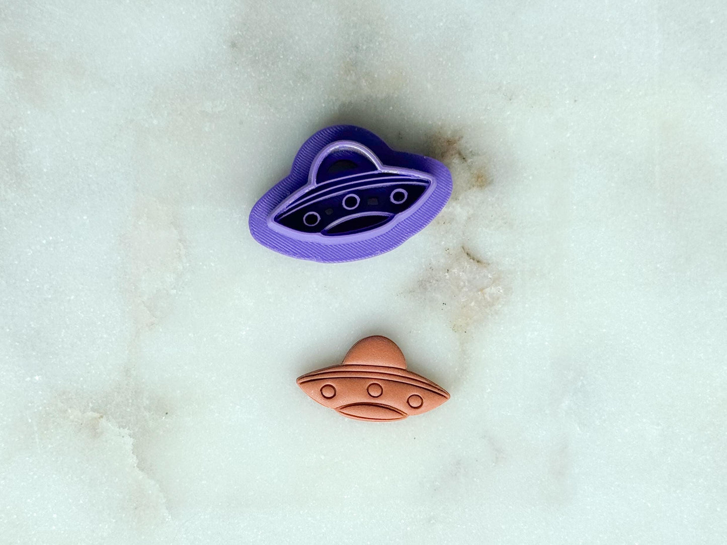 UFO Spaceship Polymer Clay Cutter | Alien Spaceship Clay Cutter | 3D Printed Embossed Cutter for Jewelry & Crafts