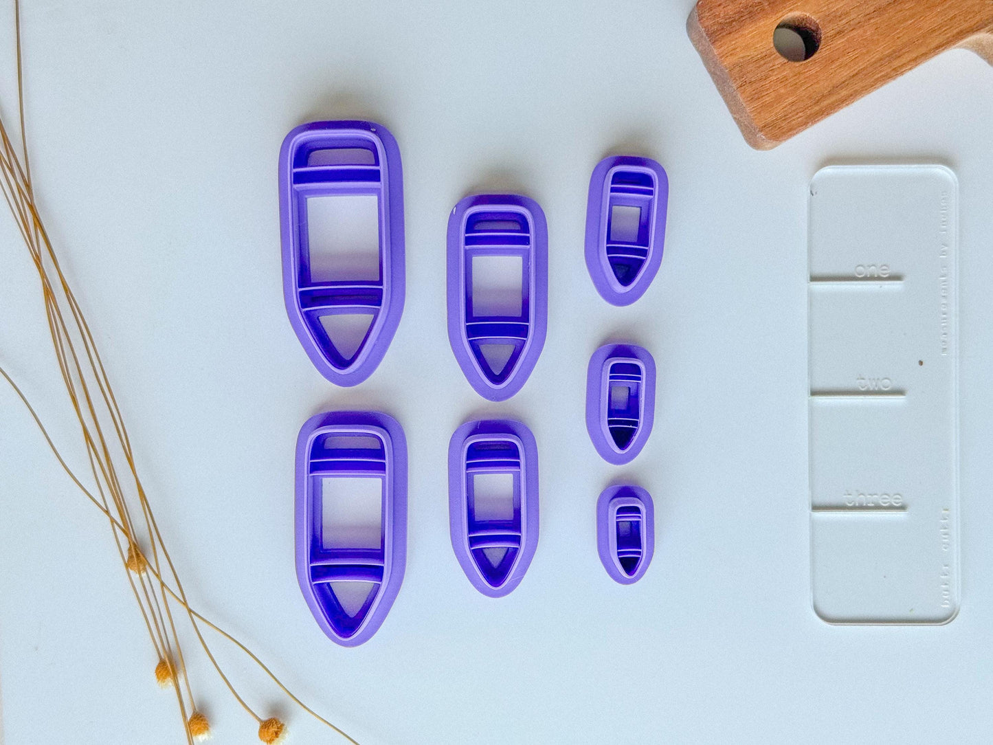 Back-to-School Polymer Clay Cutter Set | Mini School Supply Cutters | 3D Printed Embossed Cutters | Individual or Full Set