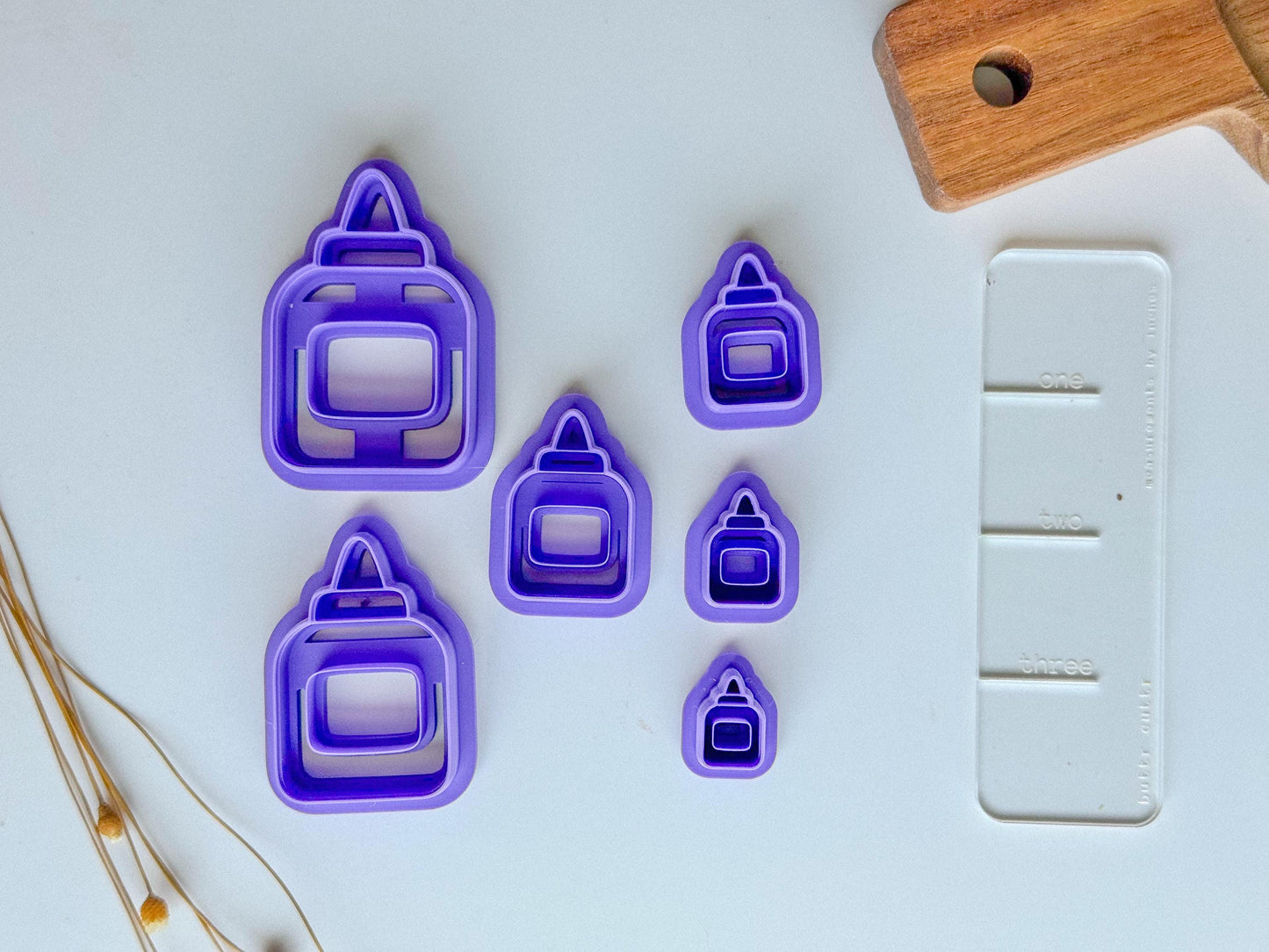 Back-to-School Polymer Clay Cutter Set | Mini School Supply Cutters | 3D Printed Embossed Cutters | Individual or Full Set
