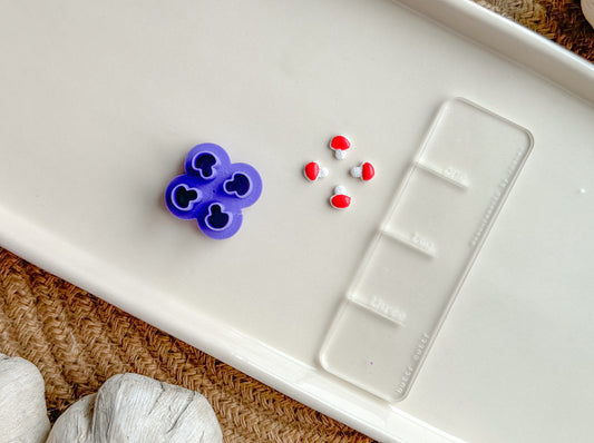 Micro Mushroom Clay Cutter, 8mm, Fall Clay Cutter, Polymer Clay Cutter