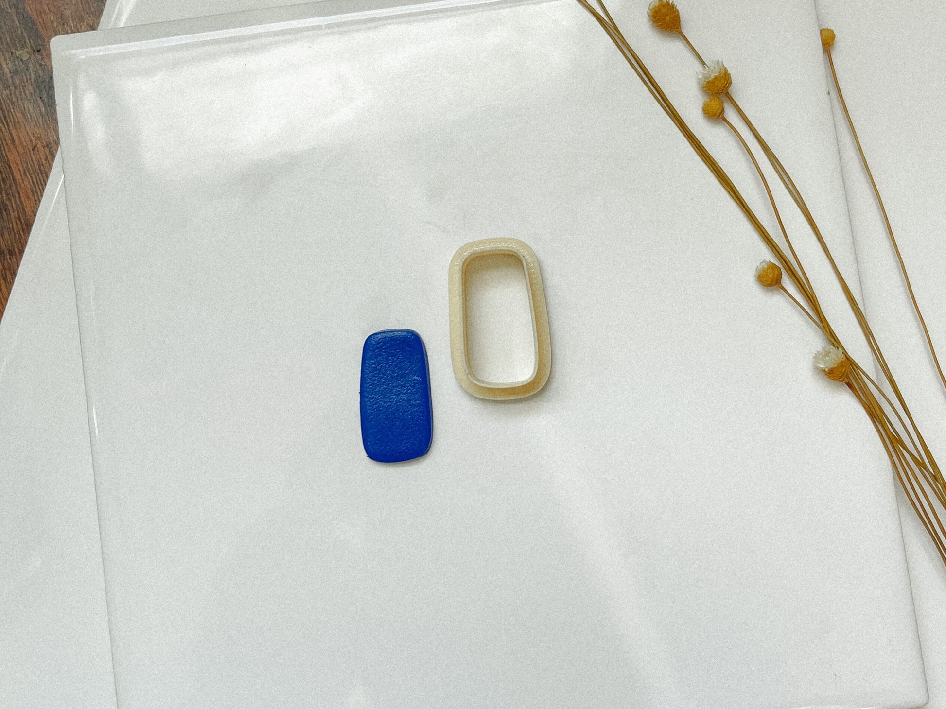ORGANIC SHAPE SET of 4 or individual cutters, Organic Shape Cutters, Polymer Clay Cutters, Stud size, Dangle Size, Circle, Square, Rectangle