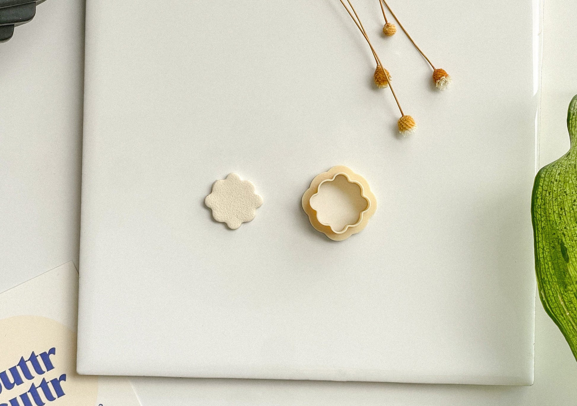 Scalloped Edge Clay Cutter, Polymer Clay Cutter, Micro Stud Clay Cutter, Dangle Clay Cutter, Rounded Diamond Clay Cutter