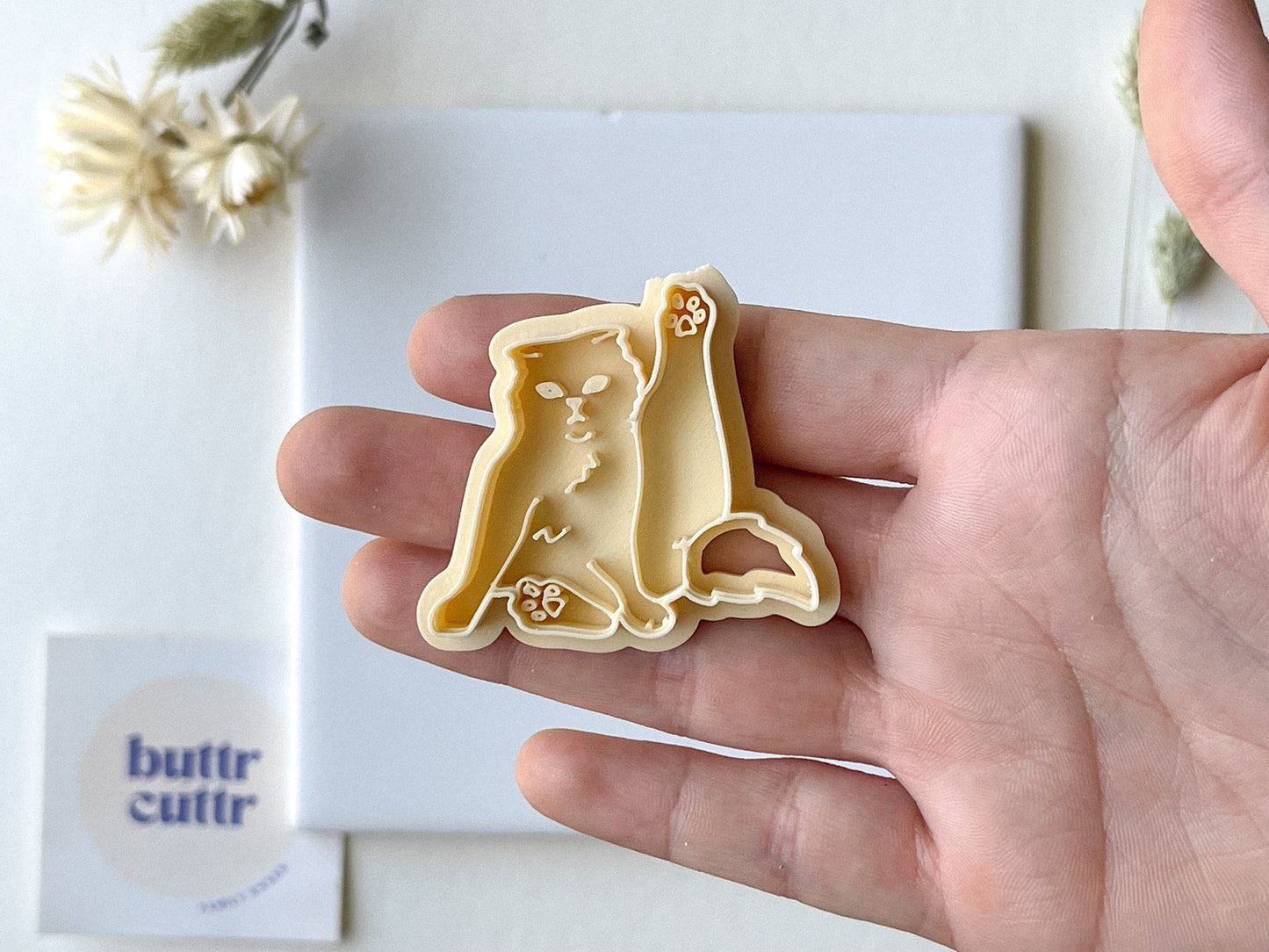 Scottish Fold Clay Cutter, Tswift Clay Cutter, Cat Clay Cutter, Embossed Cat Cutter, Animal Clay Cutter