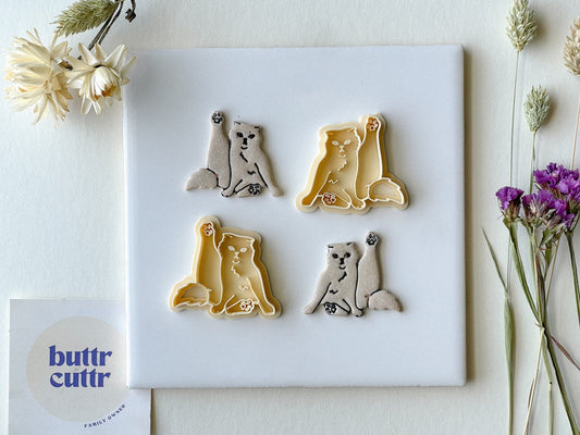 Scottish Fold Clay Cutter, Tswift Clay Cutter, Cat Clay Cutter, Embossed Cat Cutter, Animal Clay Cutter