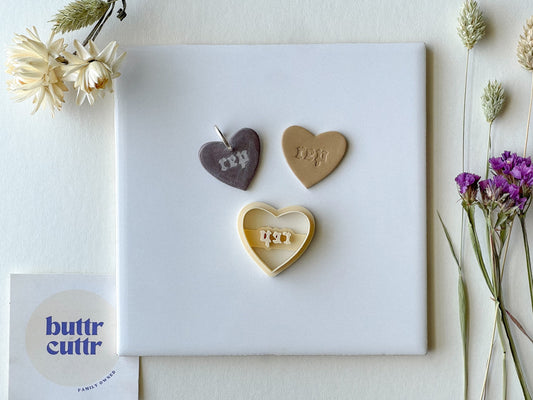 Reputation Heart Clay Cutter, Rep Heart Clay Cutter, Tswift Clay Cutter, Polymer Clay Cutter, Embossed Clay Cutter