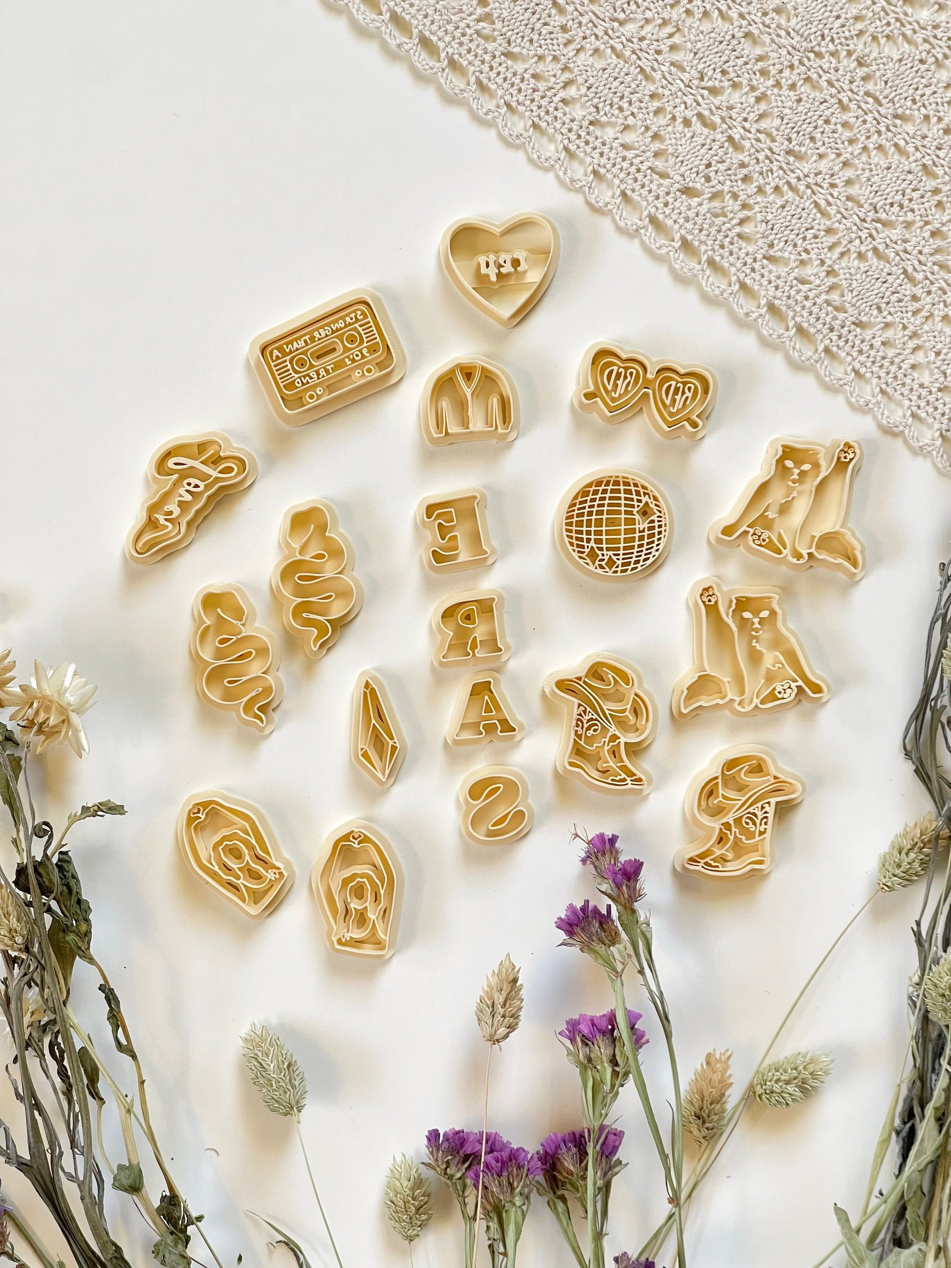Lover Clay Cutter, Tswift Clay cutter, polymer clay cutter, love clay cutter, embossed clay cutter