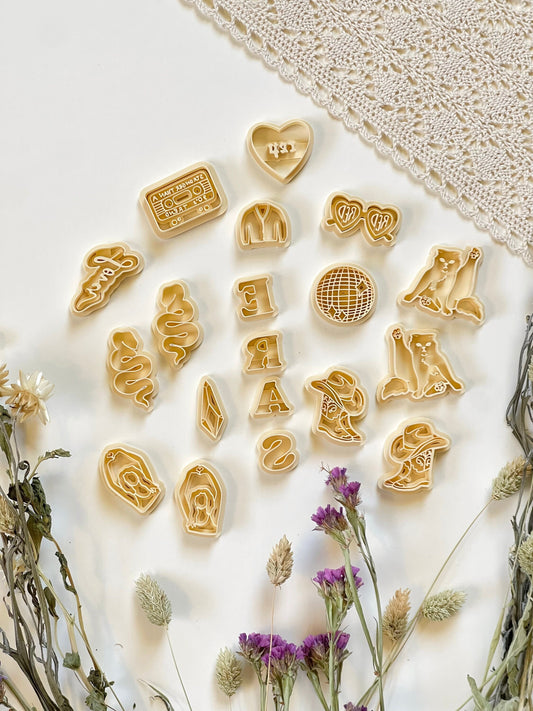 The WHOLE TSWIFT CUTTER Collection, Includes all clay cutters in the first picture, polymer clay cutters, pla print